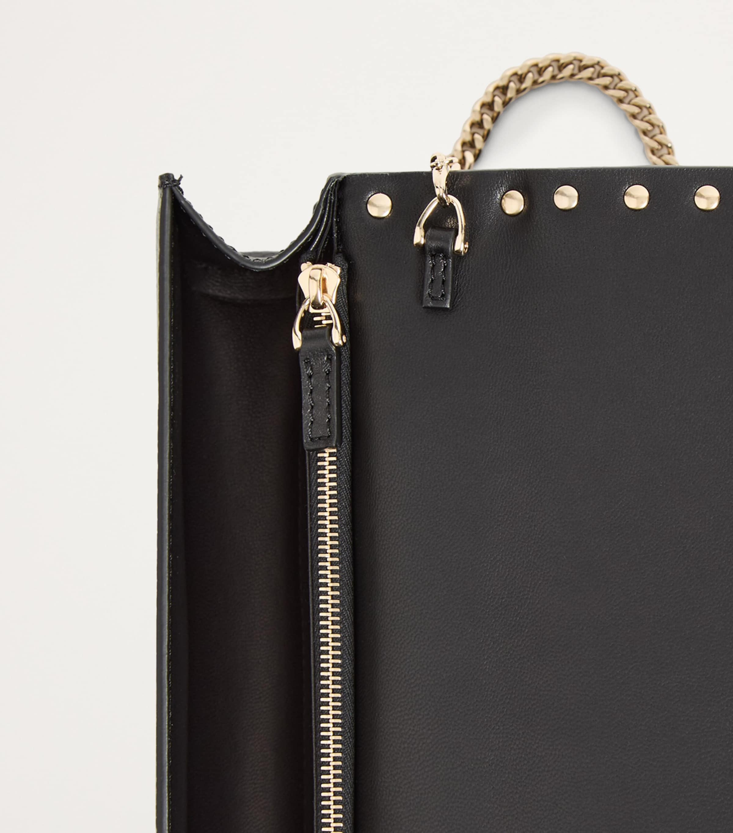 Leather Rockstud Top-Handle Wallet 0NO Image 3