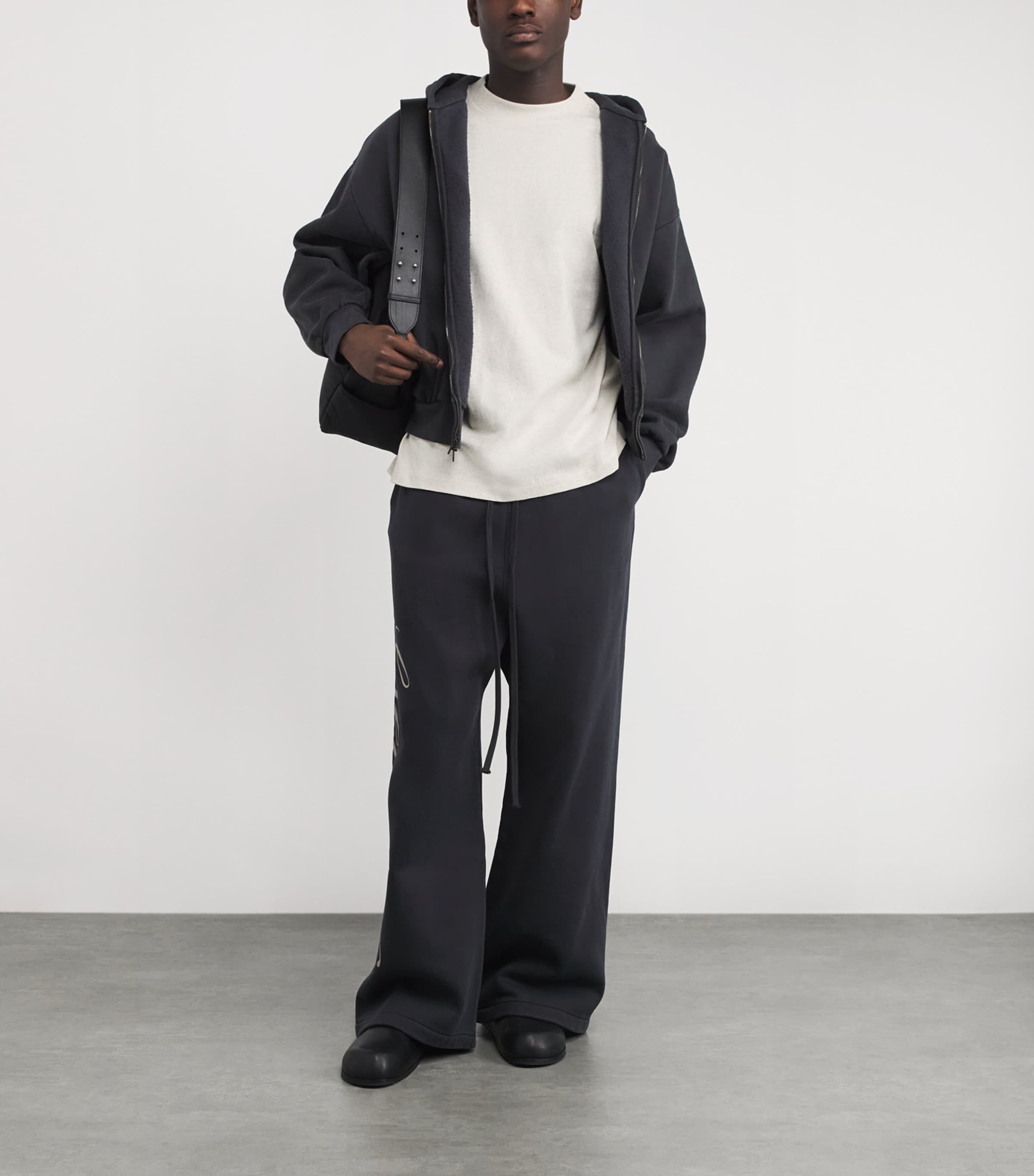 Cotton Logo Script T-Shirt OATMEAL HEATHER Image 2