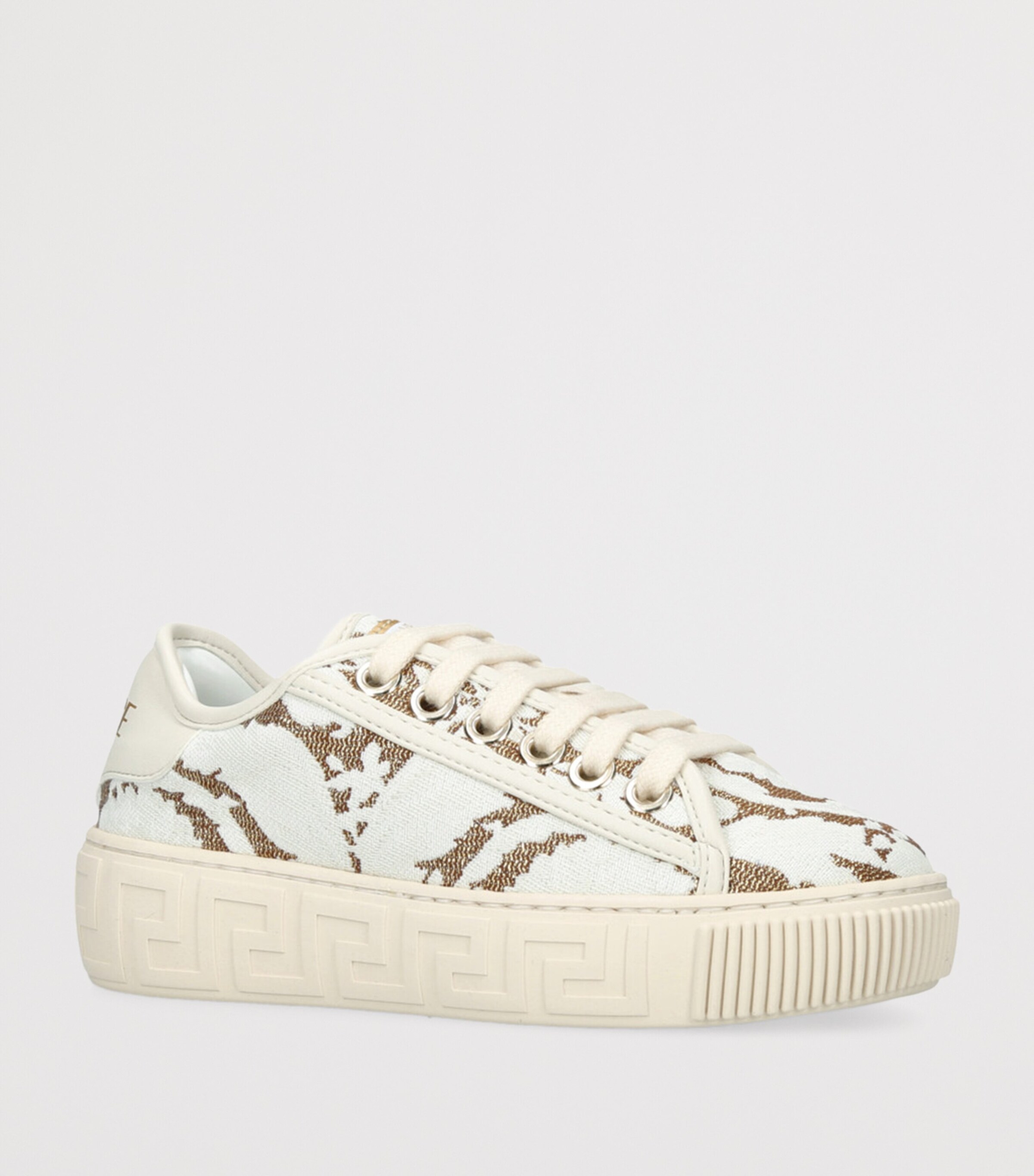 Versace Kids Jacquard Barocco Sneakers White/comb Image 3