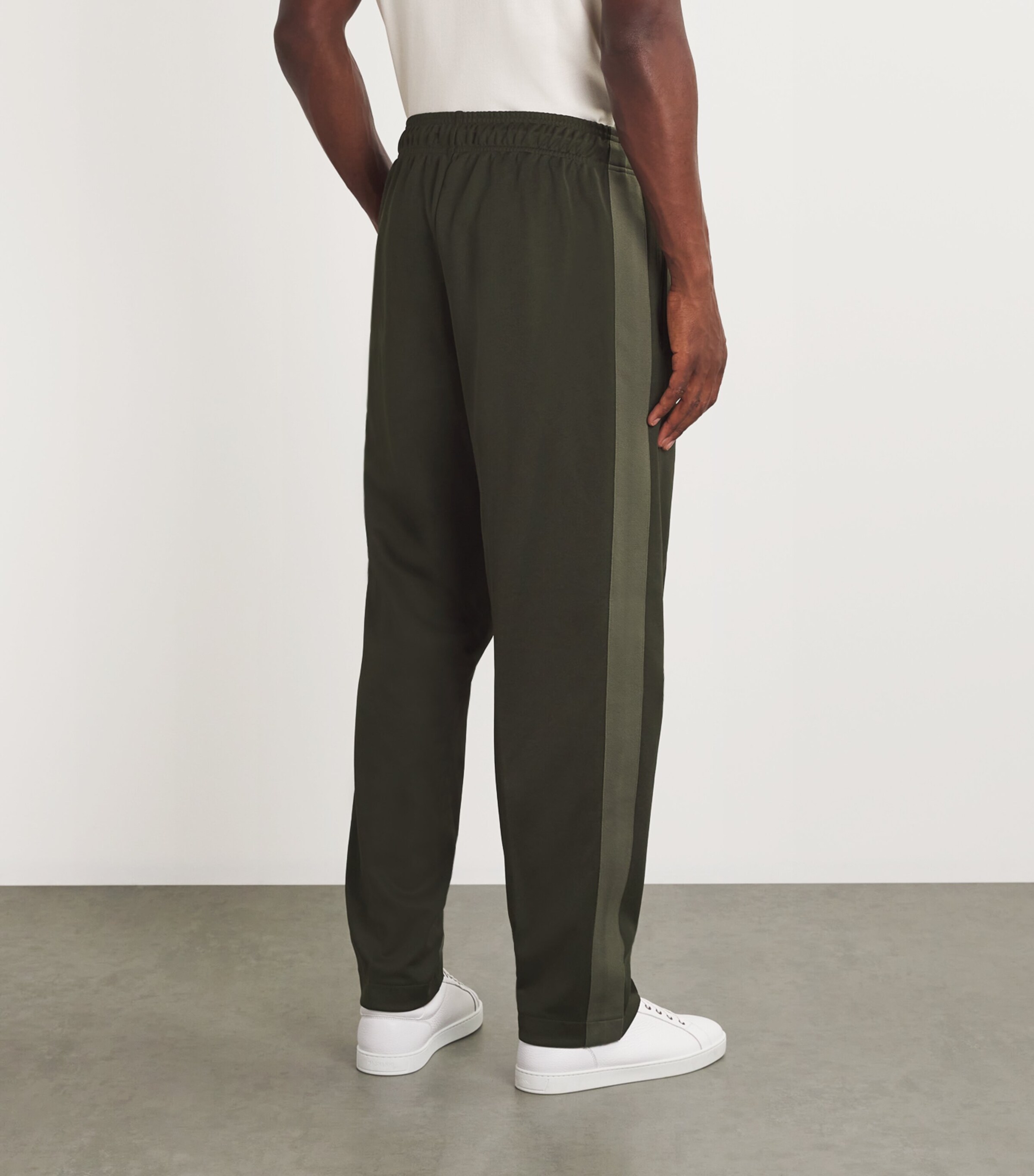Fred Perry Mens Tape-Side Logo Track Pants Hunting Green Image 4
