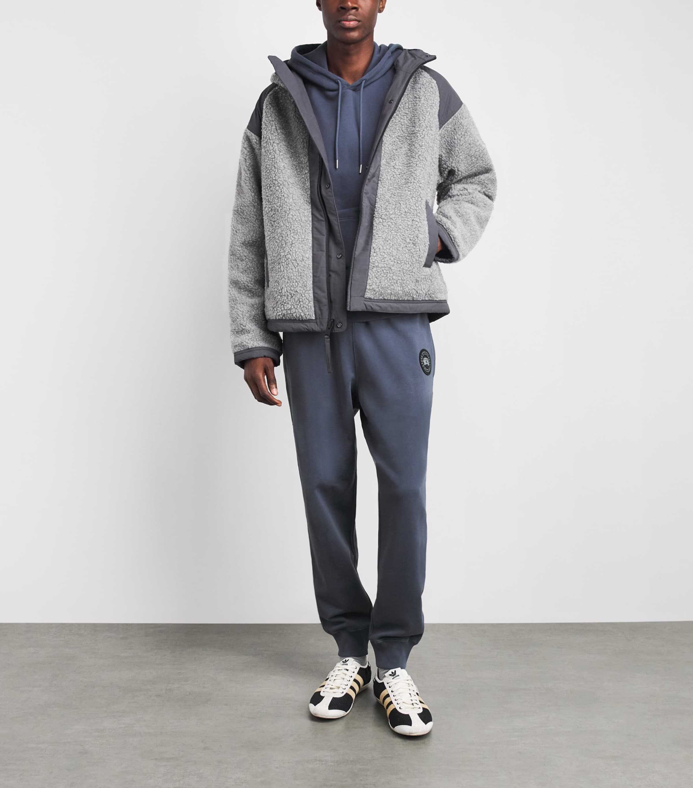 Canada Goose Mens Organic Cotton Loon Sweatpants Dusk Blue Image 2