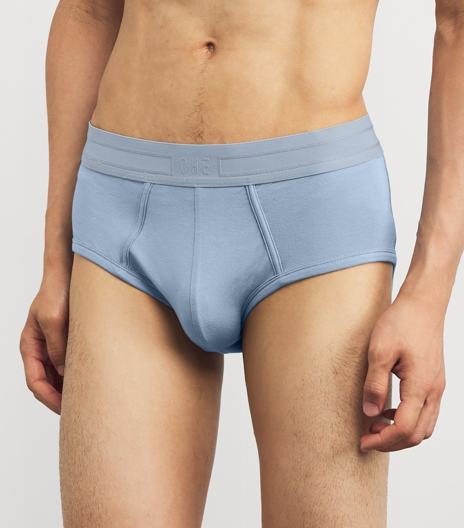 Logo-Waist Briefs (Pack of 3) POWDER BLUE Image 2