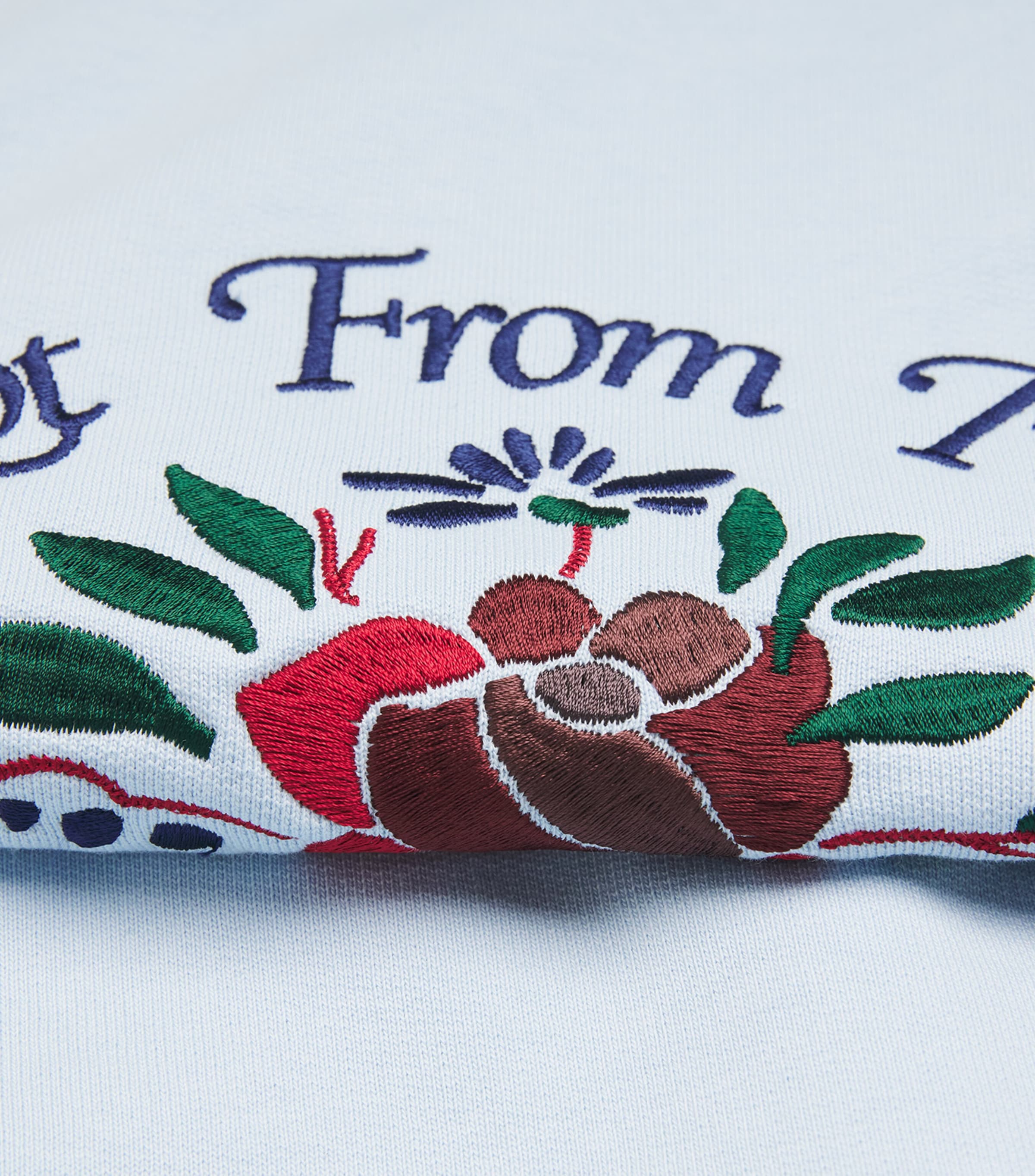 Cotton Rose Slogan Hoodie LIGHT BLUE Image 5