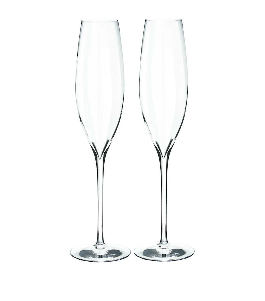 Set of 2 Elegance Optic Champagne Flutes (300ml) CLEAR Image 1