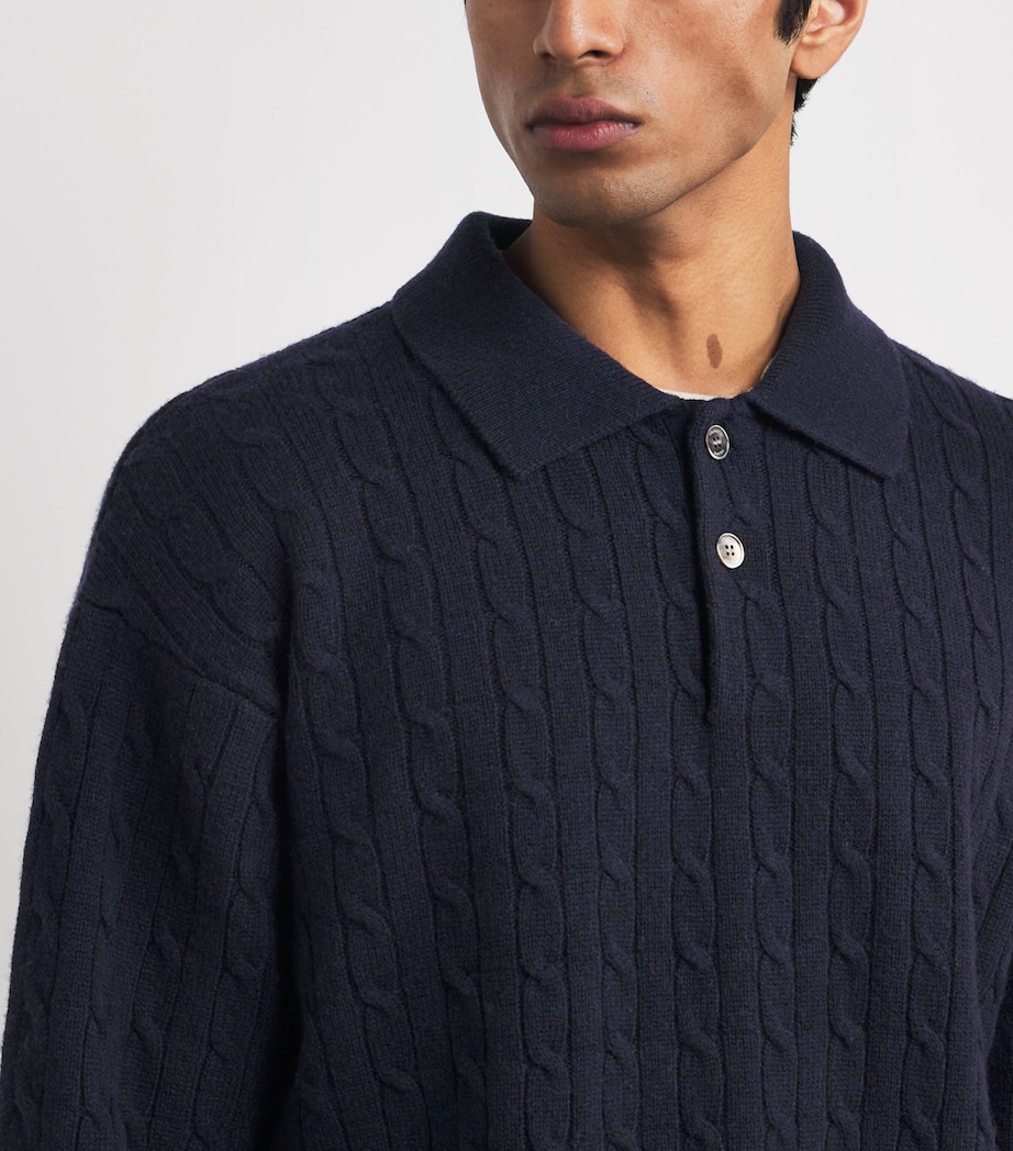 Wool-Cashmere Polo Sweater DKNV Image 6