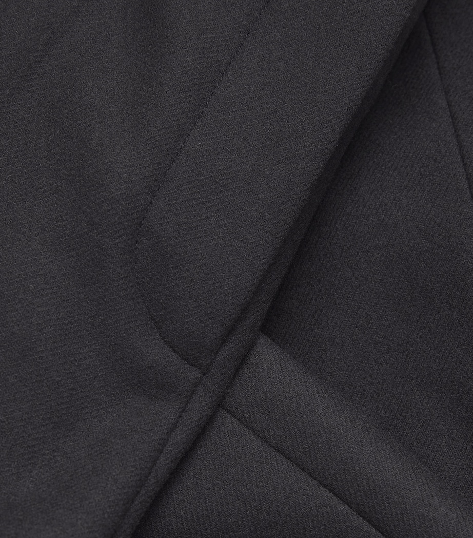 Virgin Wool-Blend Flannel Alana Trousers DARK SMOKE Image 5