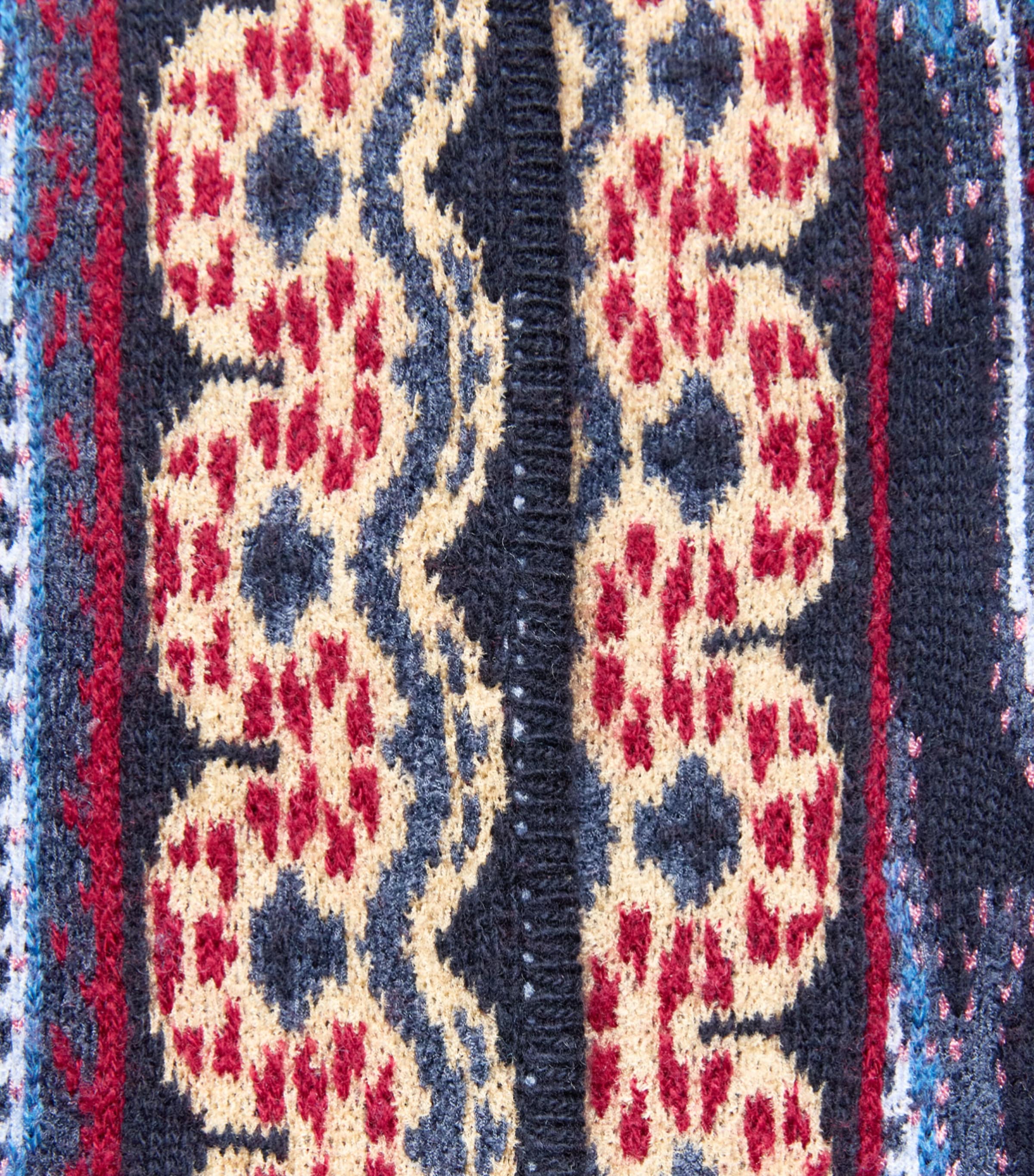 Etro Womens Paisley Waist-Belt Cardigan Blue Image 6