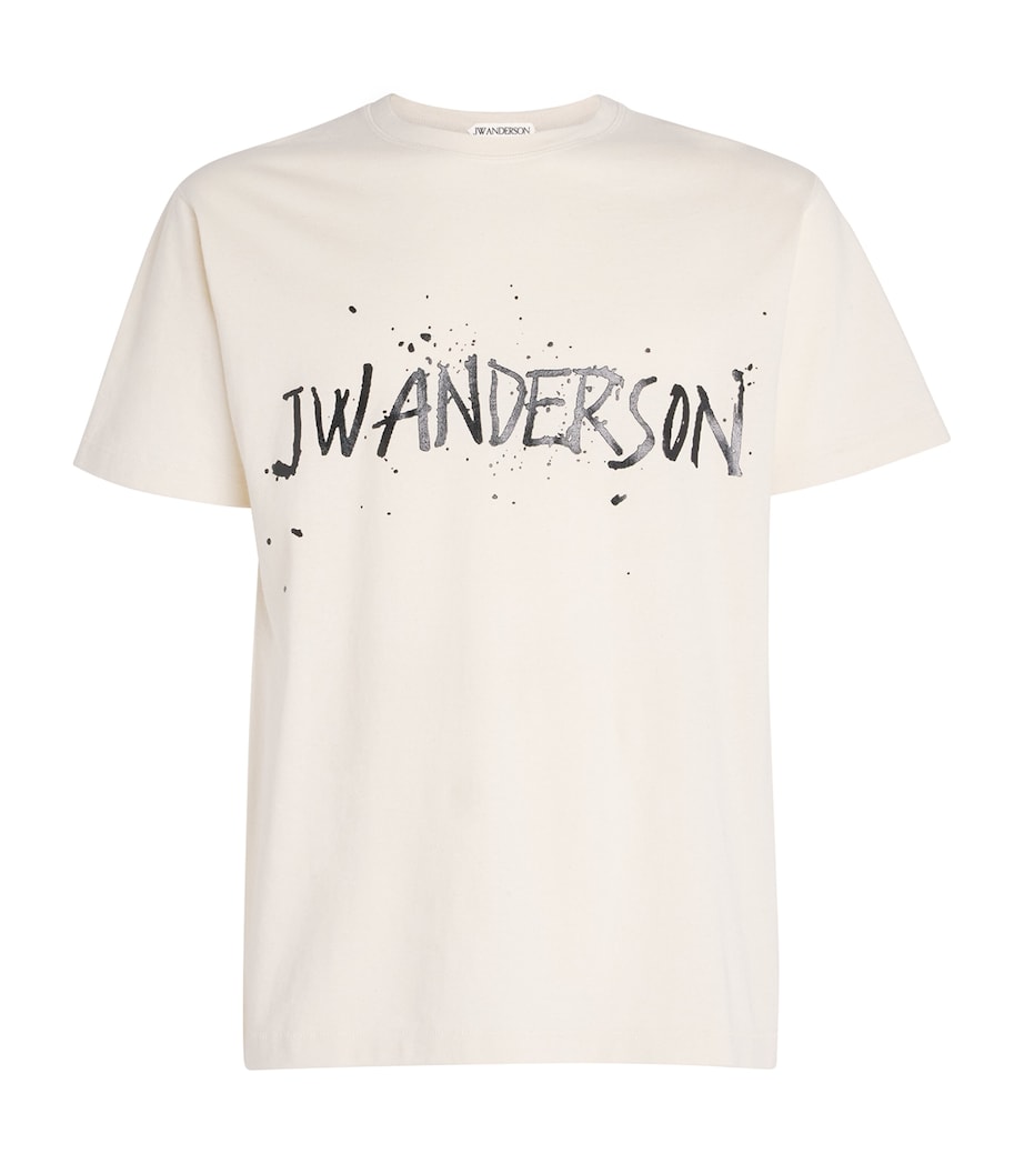 Paint Splatter Logo T-Shirt ECRU 241 Image 1