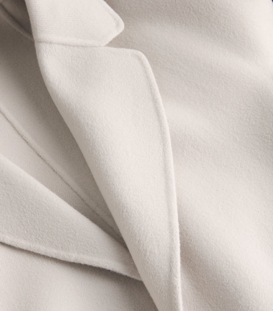 Virgin Wool Wrap Coat ECRU Image 5