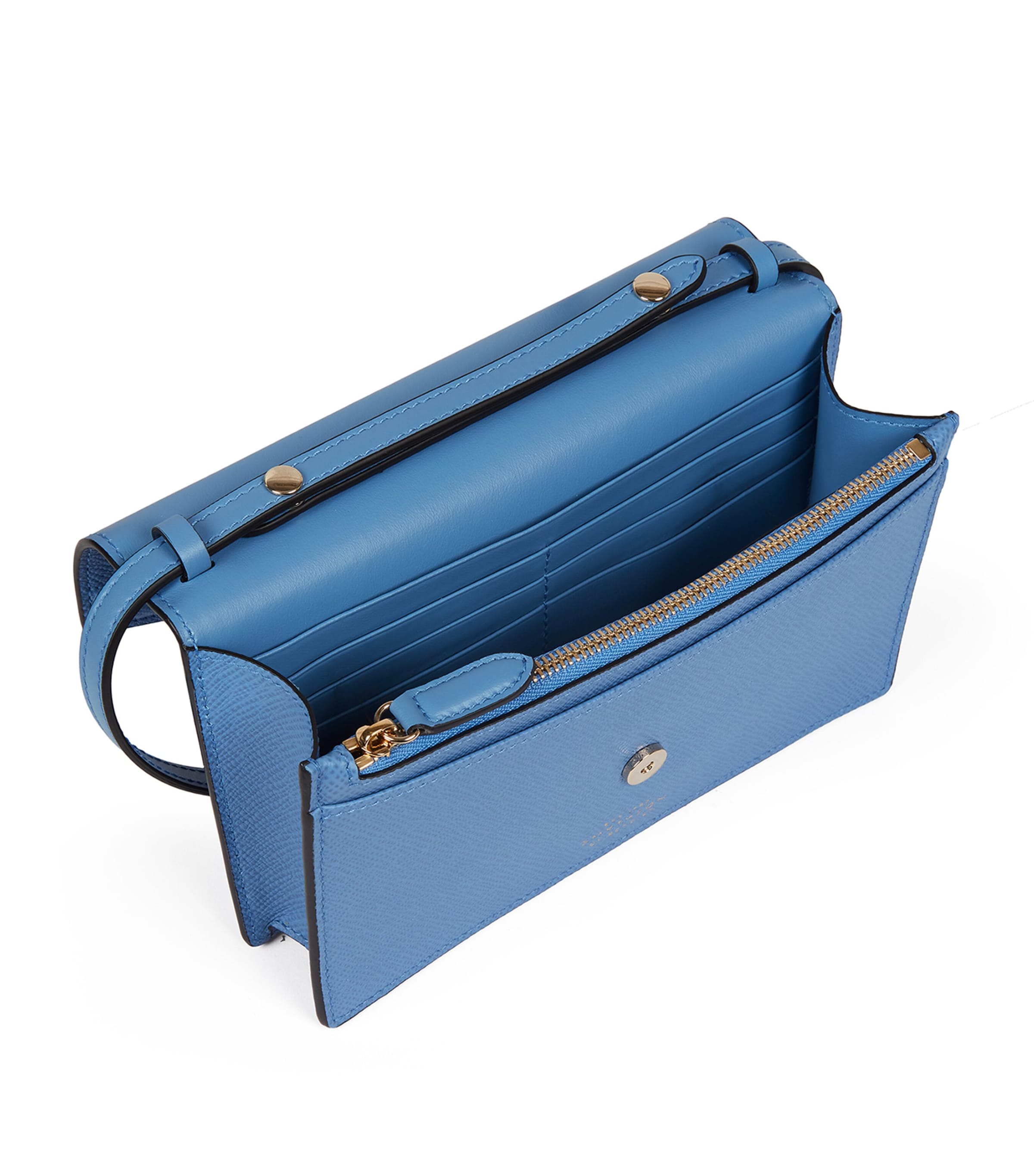 Panama Leather Envelope Cross-Body Bag NILE BLUE Image 3