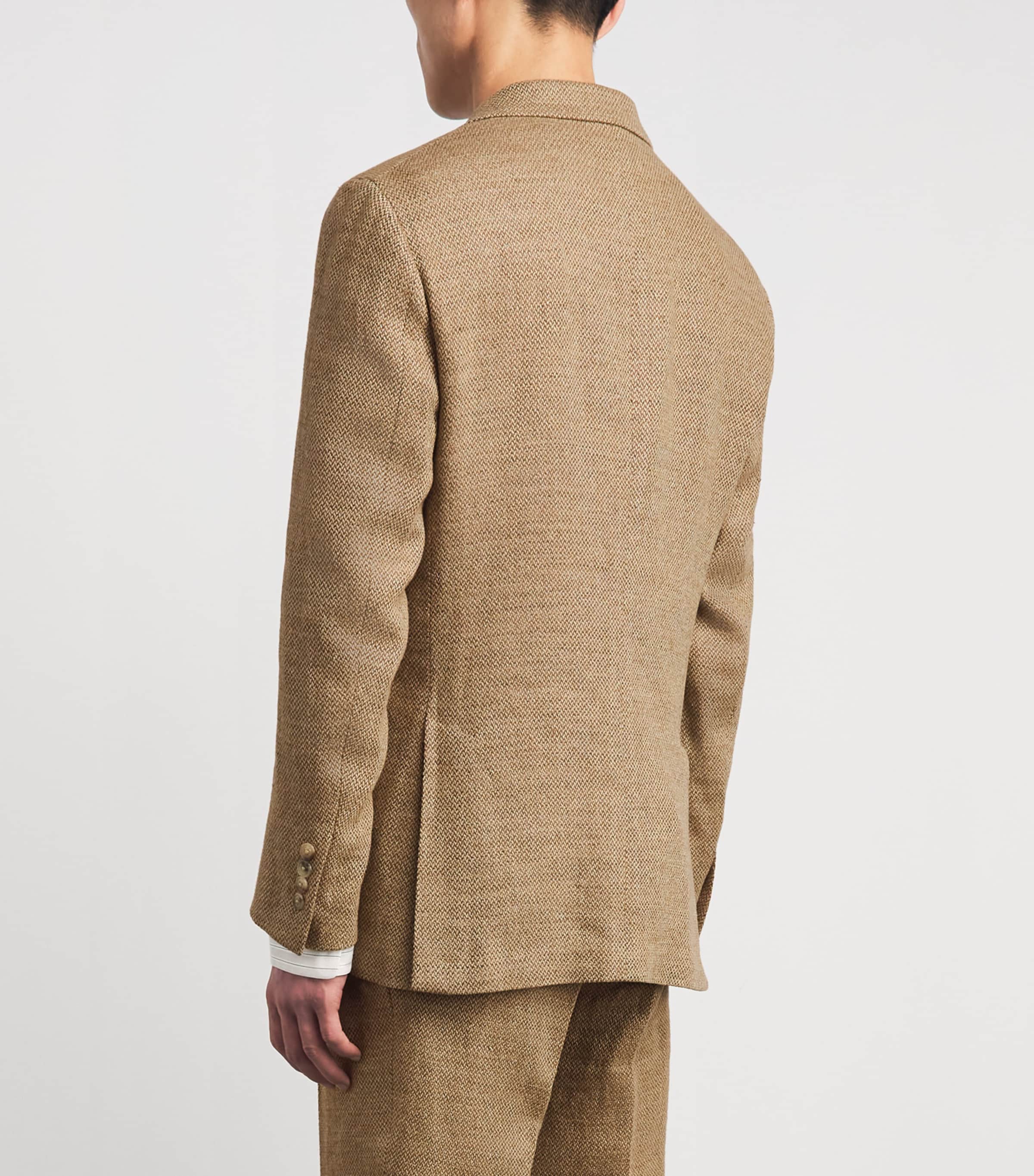 Polo Ralph Lauren Mens Summer Tweed Blazer Tan/brown Image 5