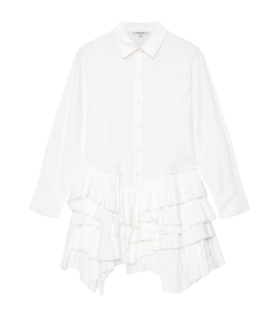 AllSaints Womens Organic Cotton Kristi Shirt Dress Optic White Image 1
