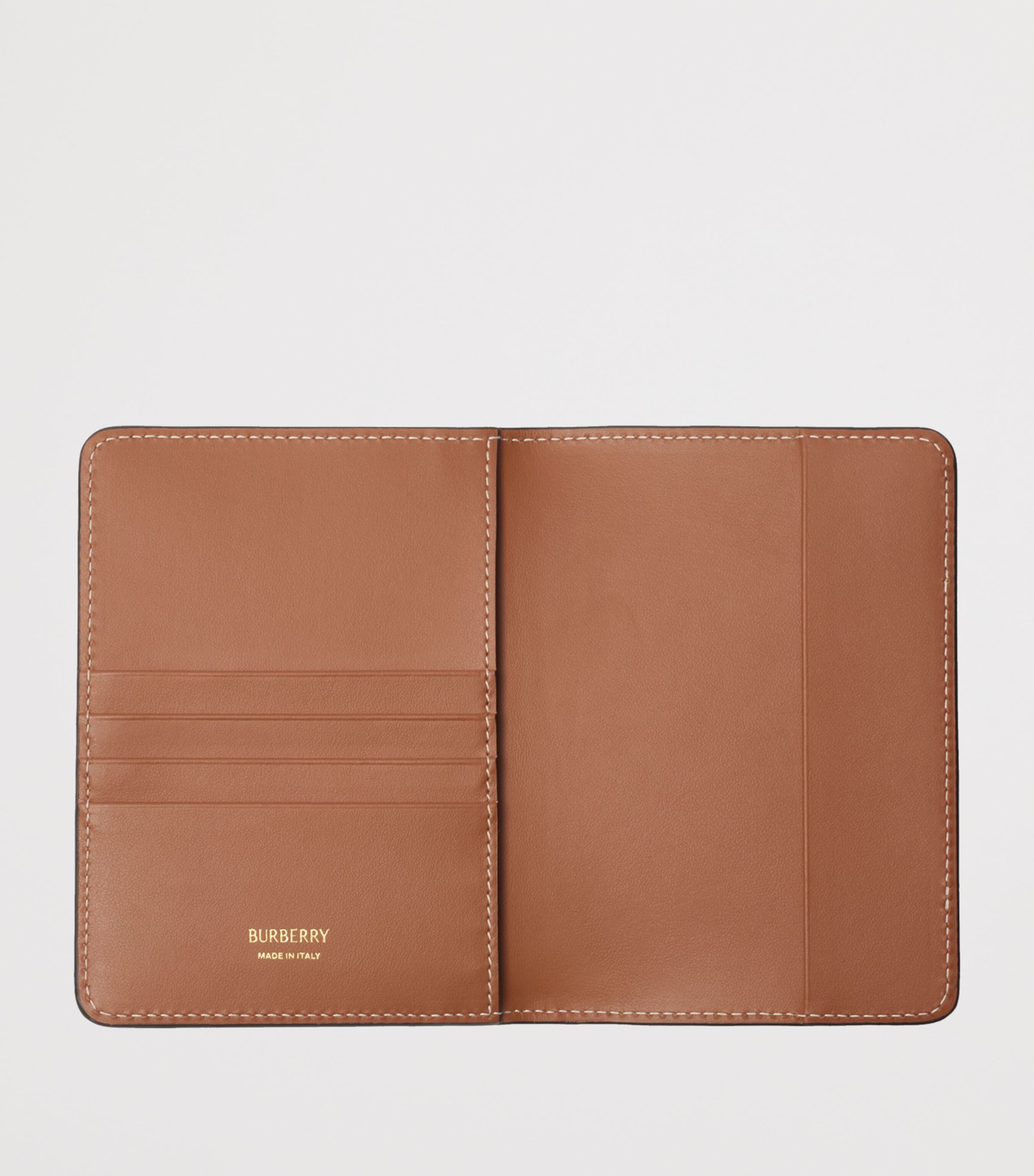 Burberry Check Passport Holder Vntg Chk/briar Brown Image 2