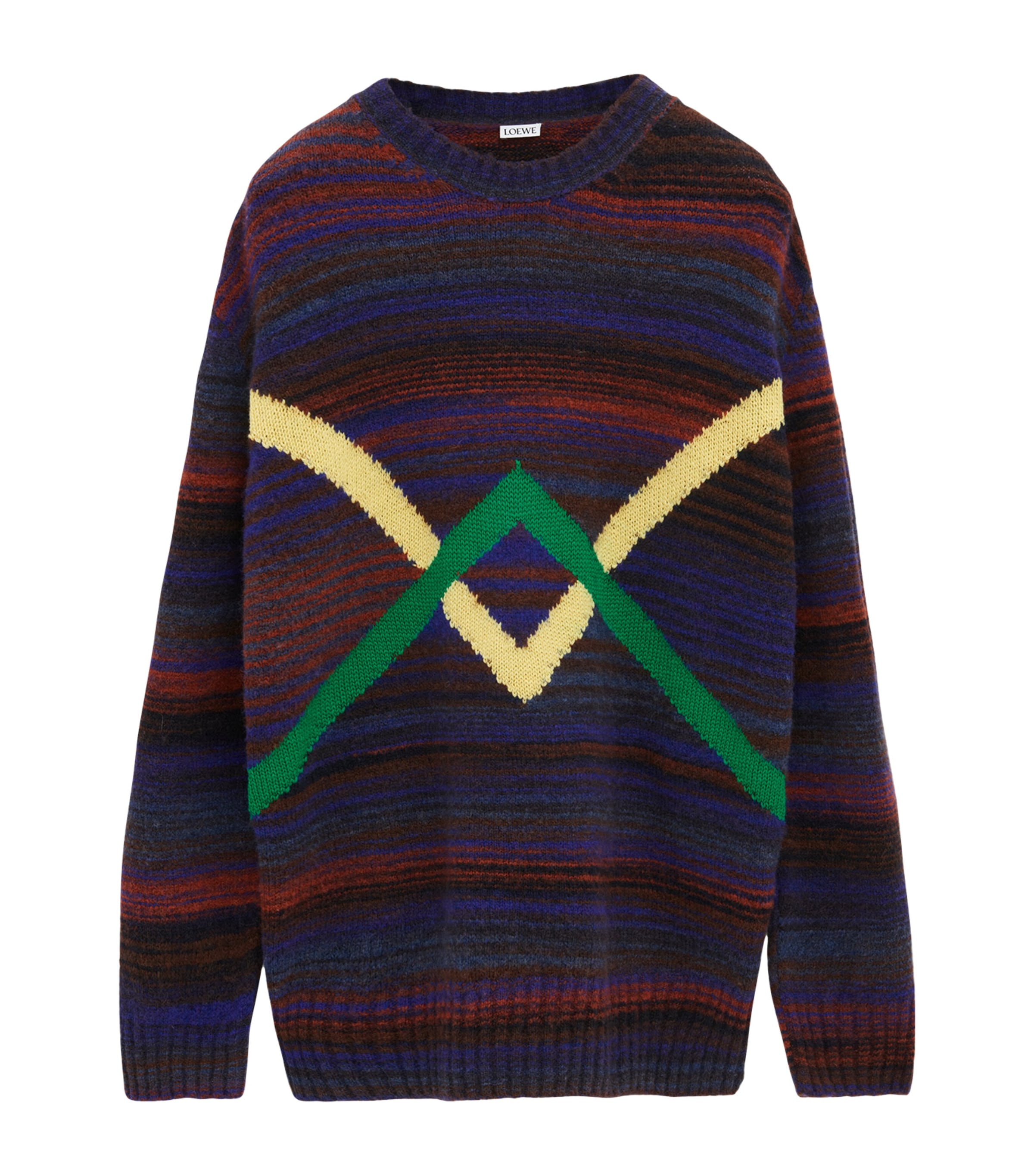 Shop Loewe Jacquard-design Sweater In Green