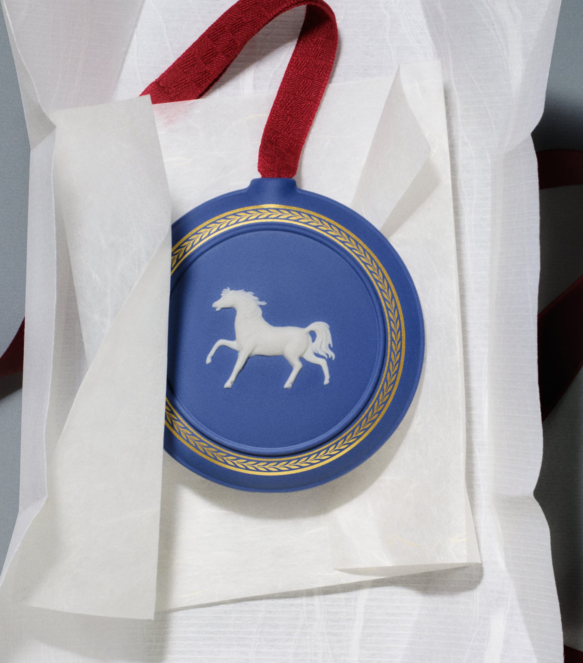 Wedgwood Year of the Horse 2026 Tree Decoration Blue Image 2
