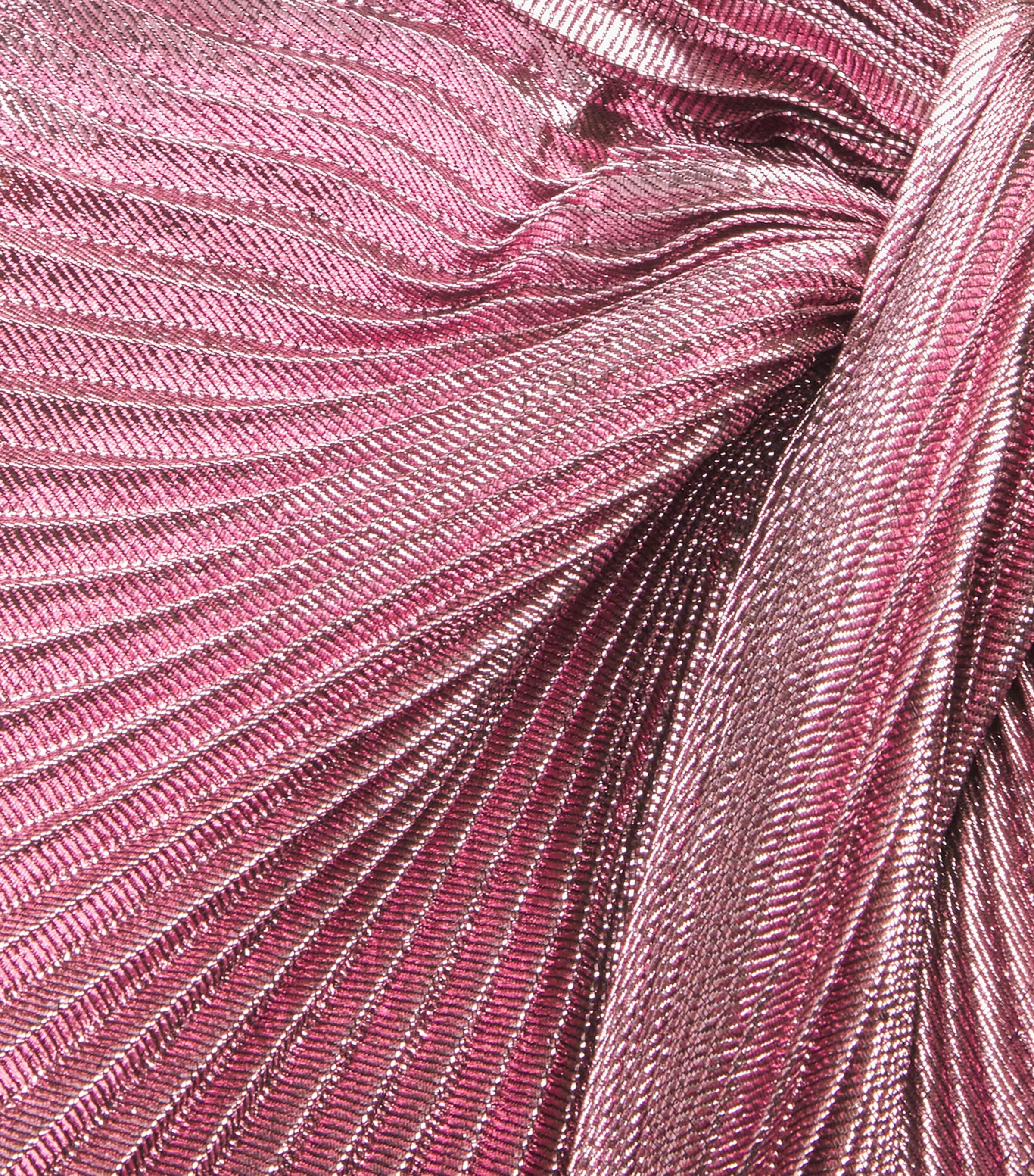 Zuhair Murad Metallic Pleated Cape Gown | Harrods SG