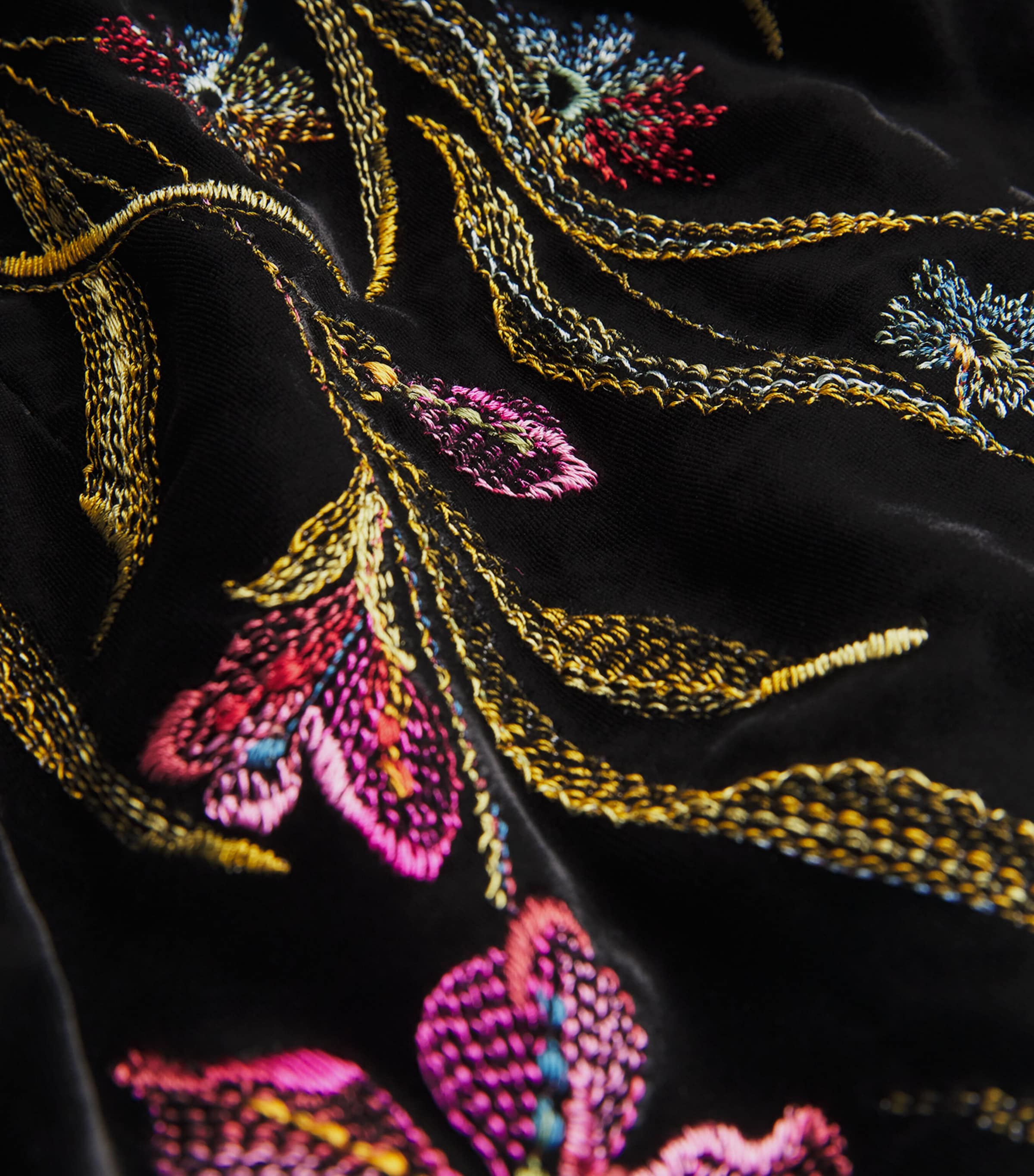 Velvet Embroidered Zaffira Maxi Dress ARCIMBOLDI Image 5