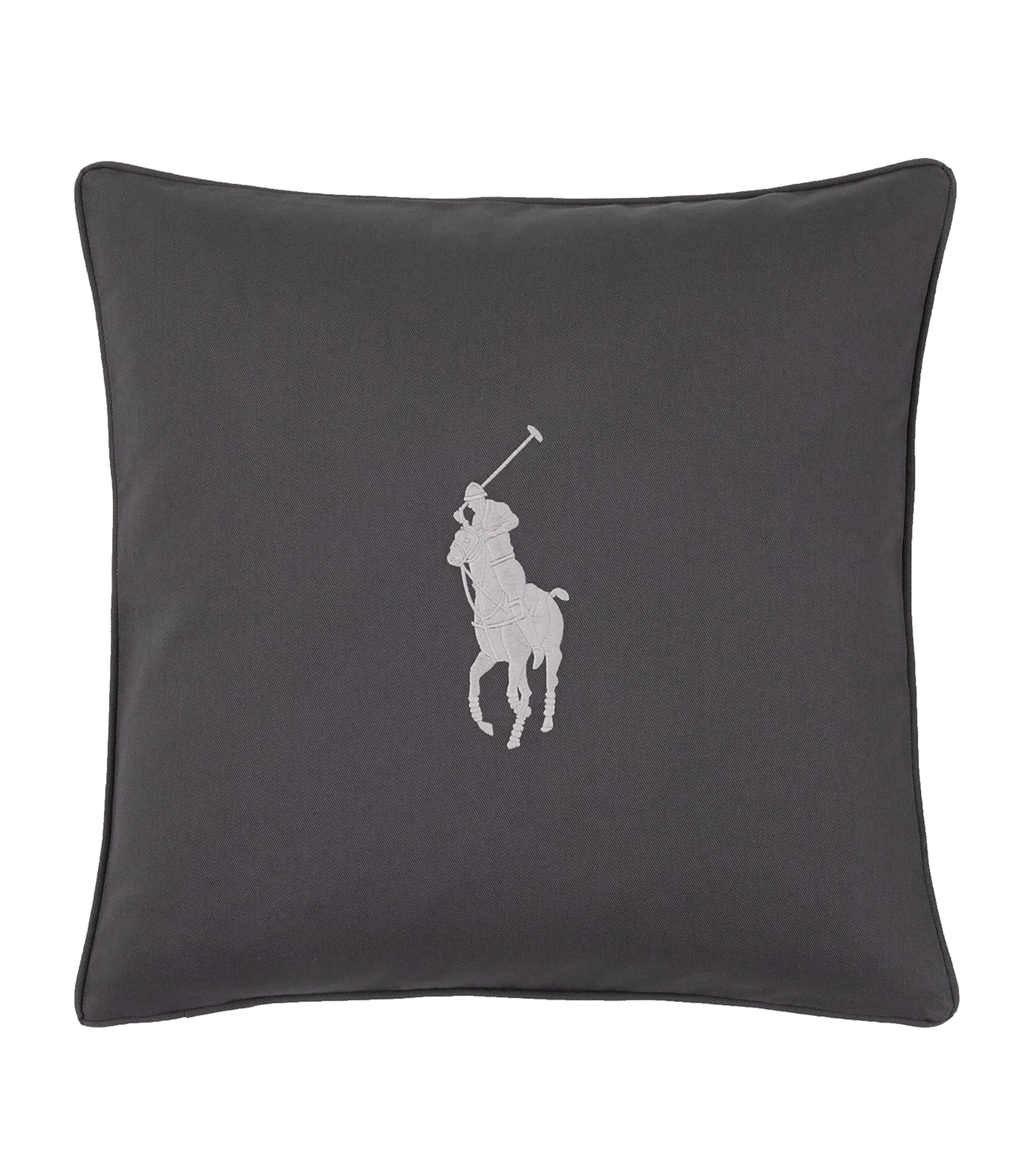 Polo Ralph Lauren Polo Pony Cushion Cover In Grey