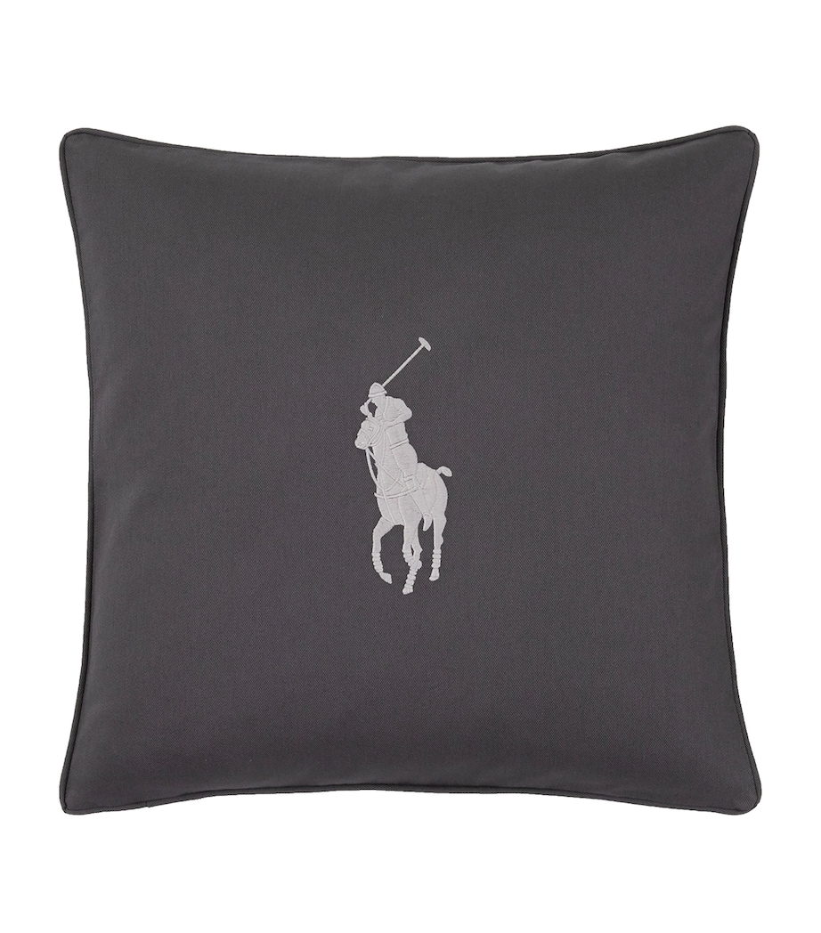 Polo Pony Cushion Cover (50cm x 50cm) GREY Image 1