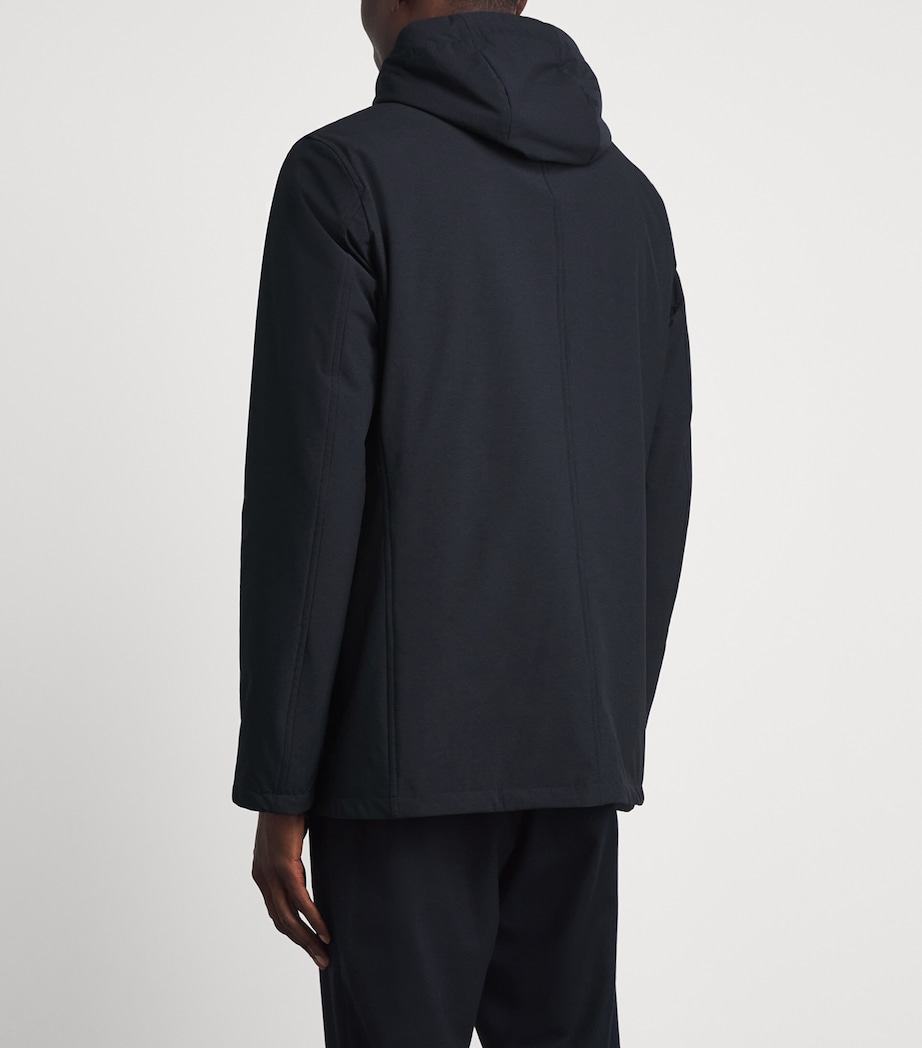 Herno Mens Hooded Jacket Blue Image 5