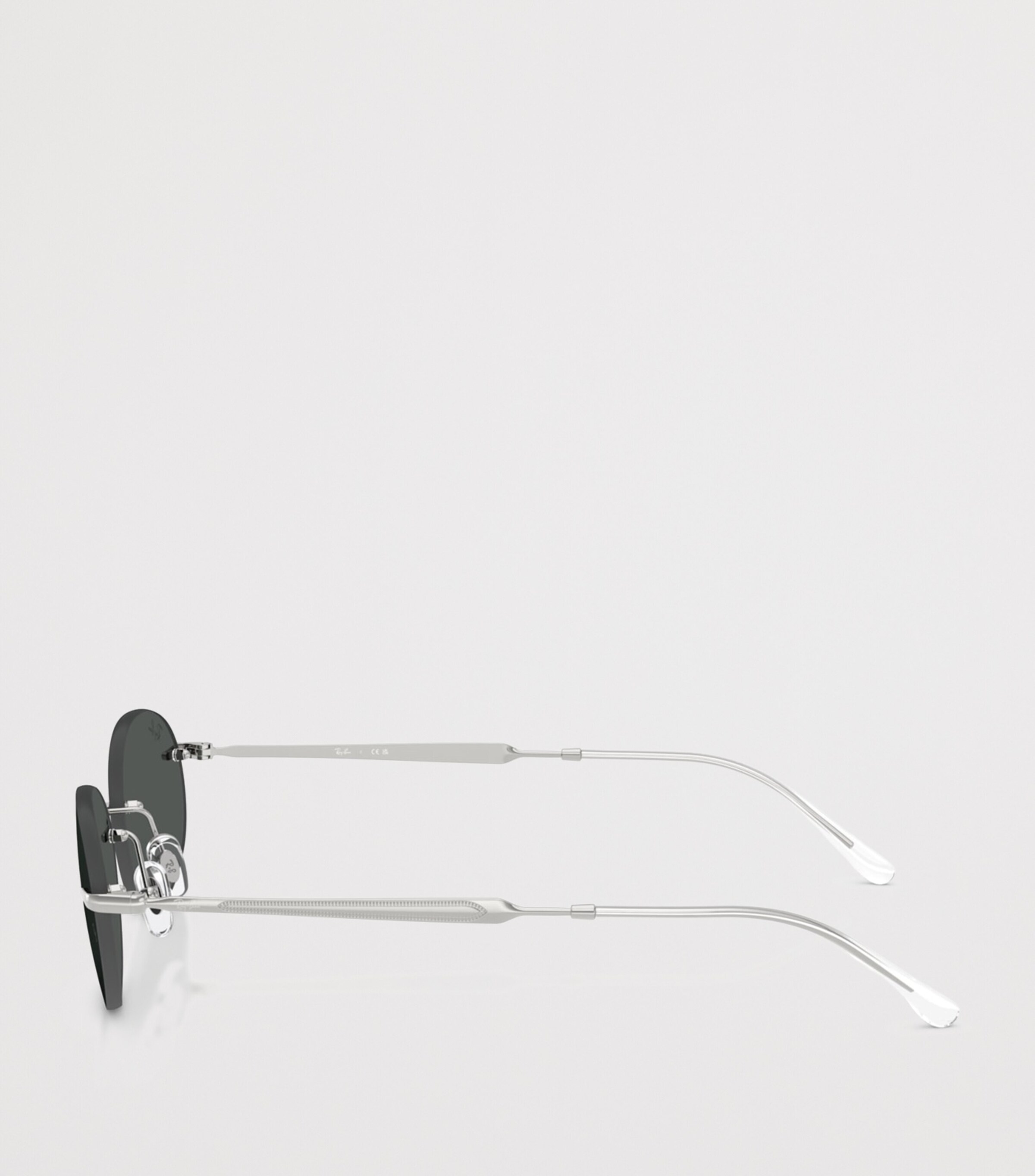 Ray-Ban RB3767 Metal Oval Sunglasses Silver Image 3