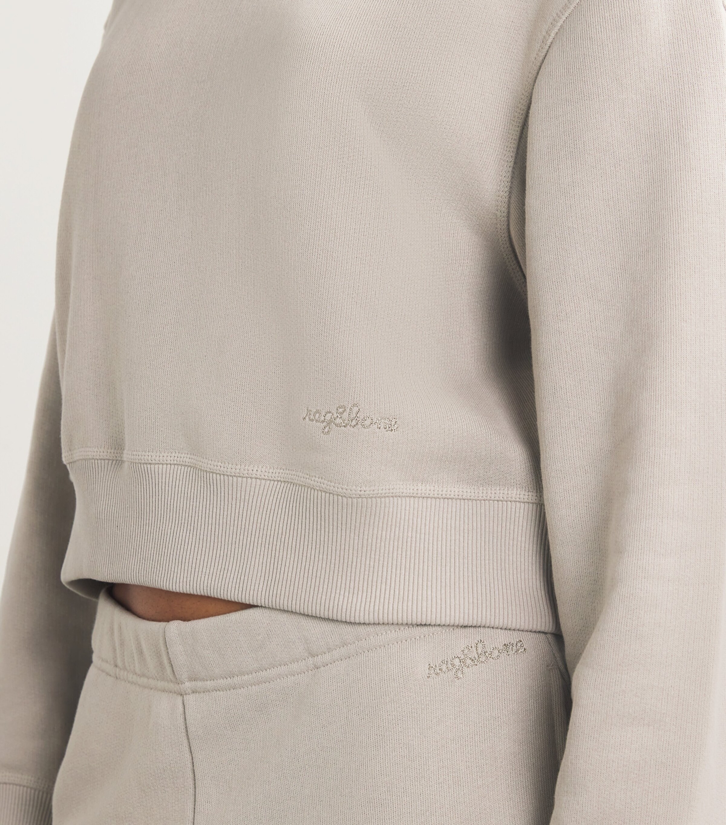 Terry Cloth Cropped Sweatshirt FOSSIL Image 6