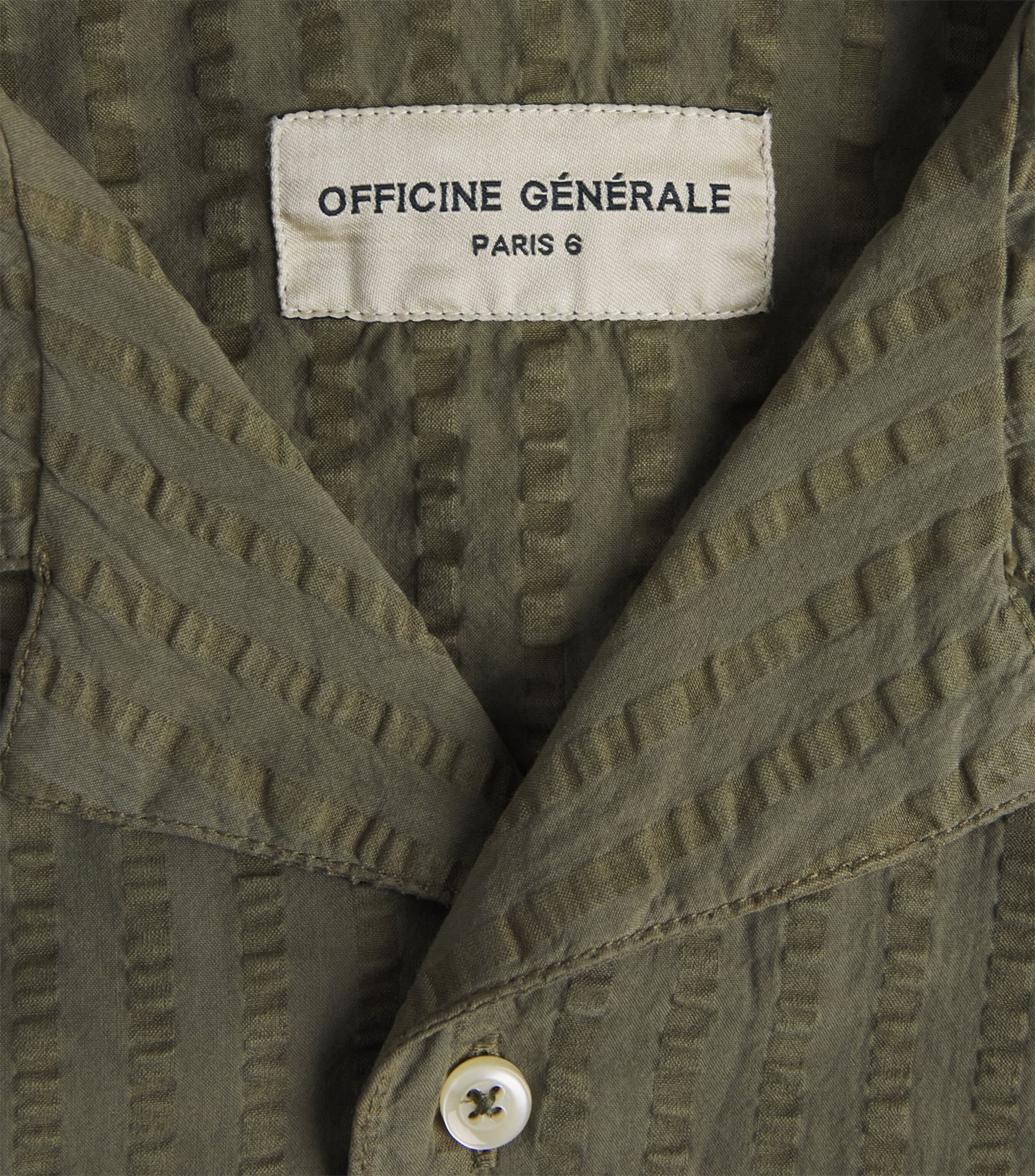 Seersucker Eren Shirt BURNT OLIVE Image 5