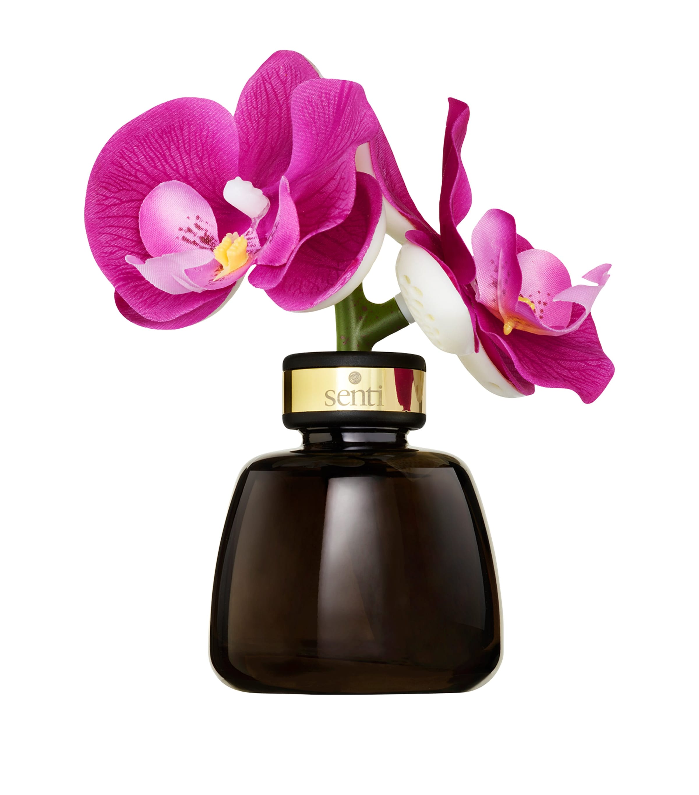 Senti White Flowers Pink Orchid Diffuser In Black