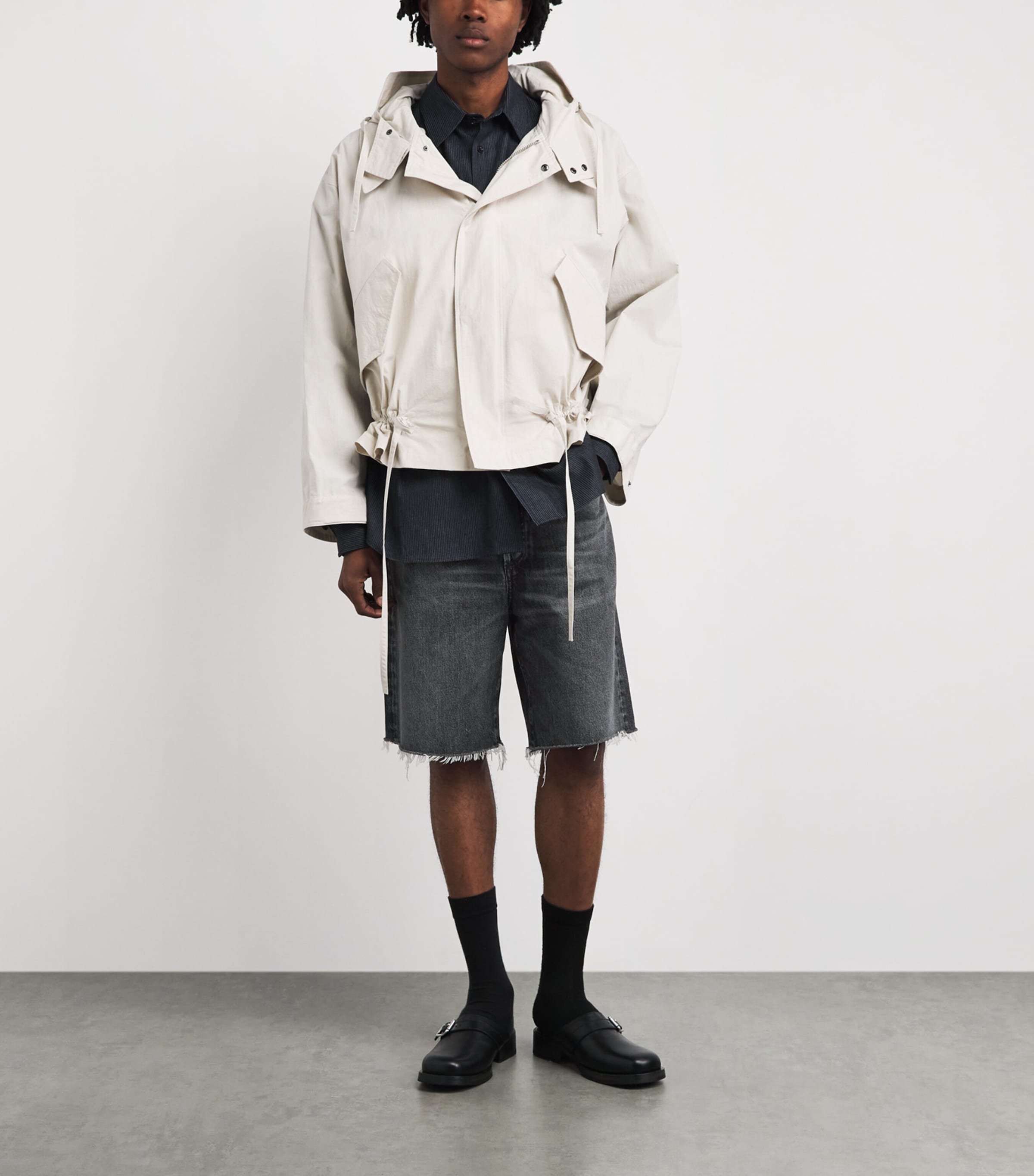 AGOLDE Mens Denim Anson Shorts Clipvdk Wsh Blk Image 2