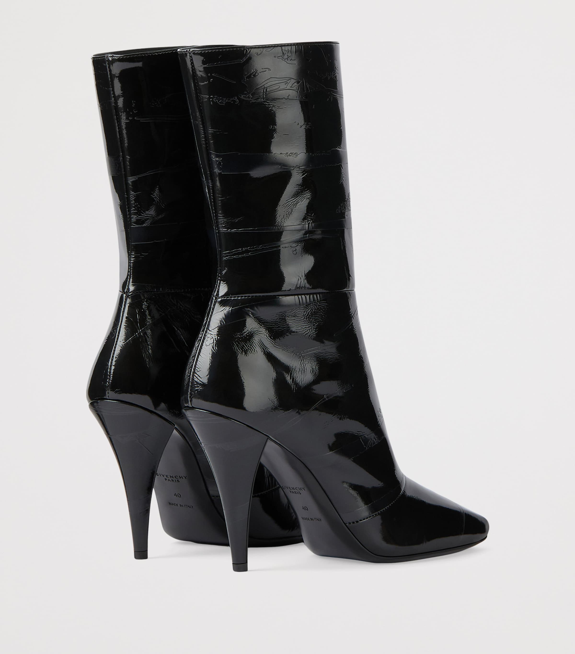 Givenchy Patent	Leather Ankle Boots 95 Black Image 5