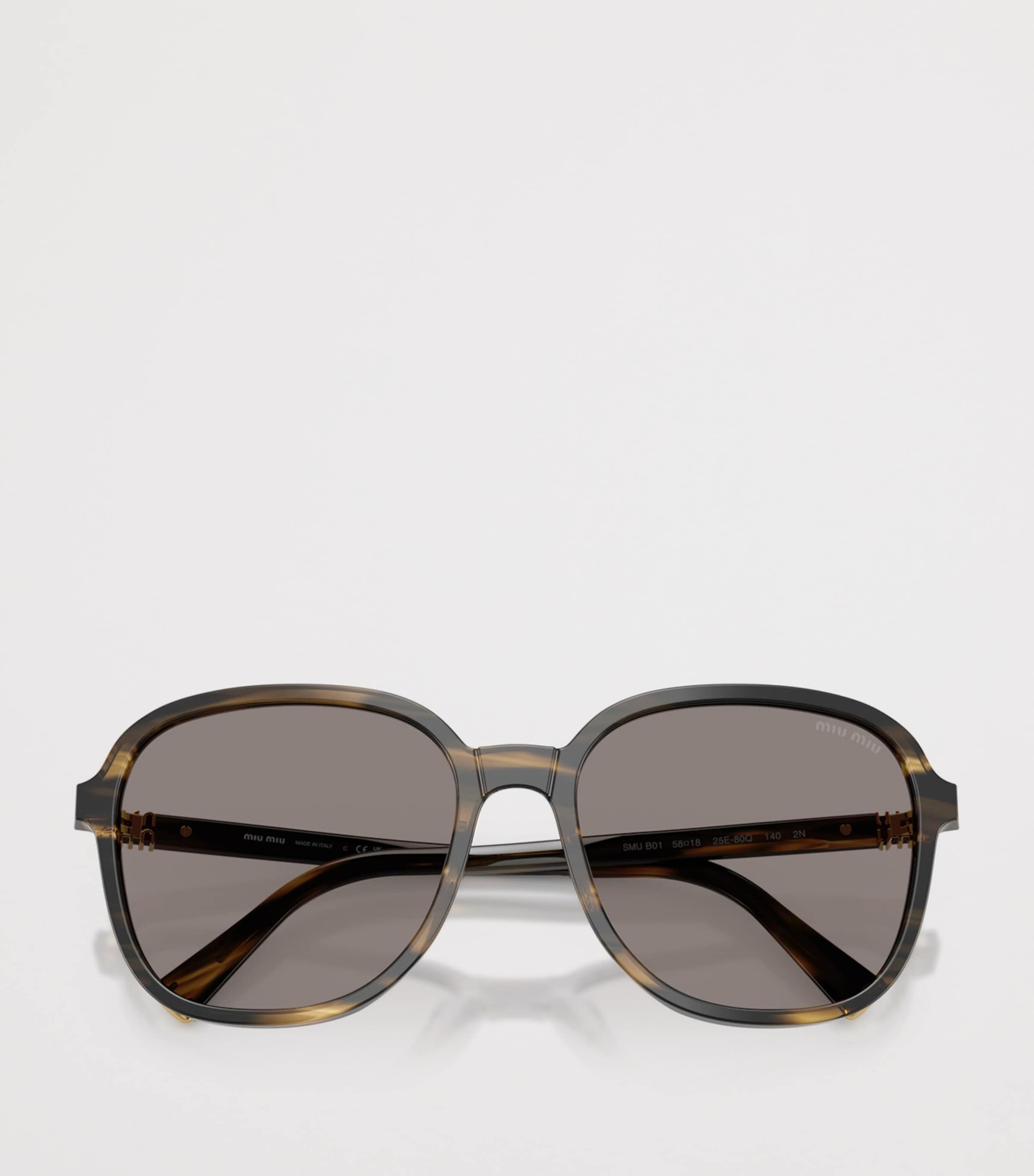 Miu Miu Acetate MU B01S Pillow Sunglasses Brown Image 5