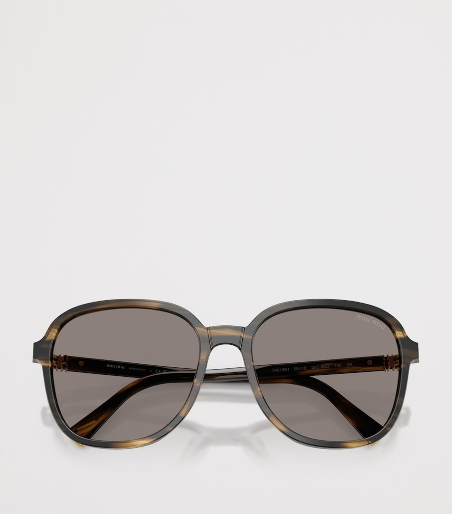Miu Miu Acetate MU B01S Pillow Sunglasses Brown Image 5