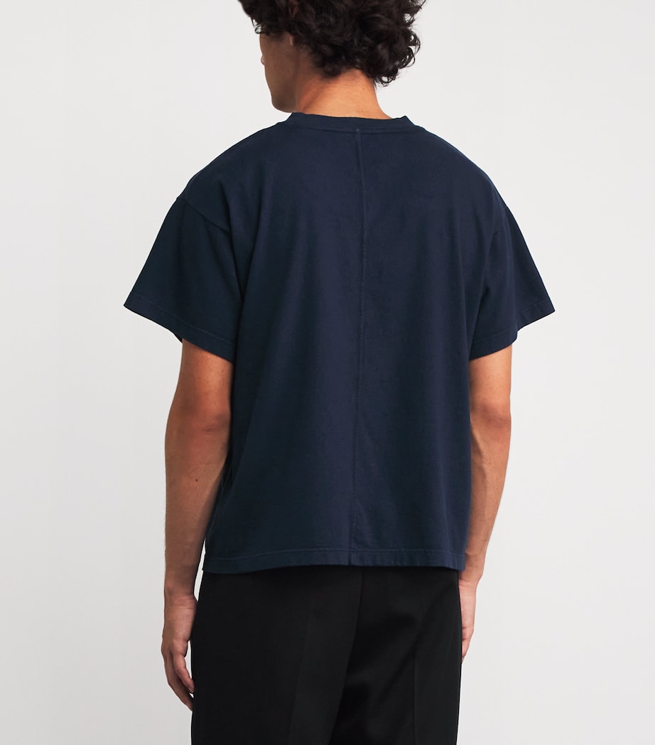 Sato Cotton T-Shirt DARK BLUE Image 4