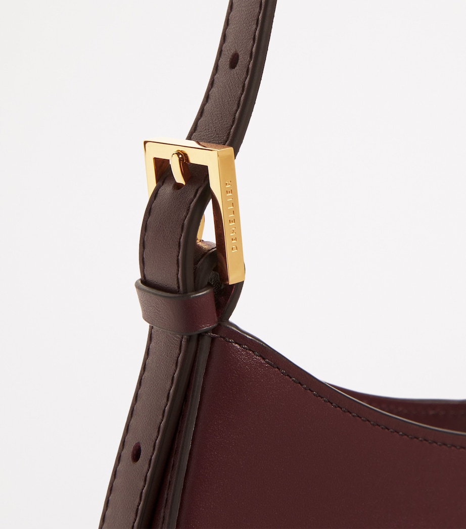 Demellier Leather Tokyo Shoulder Bag Burgundy Image 6
