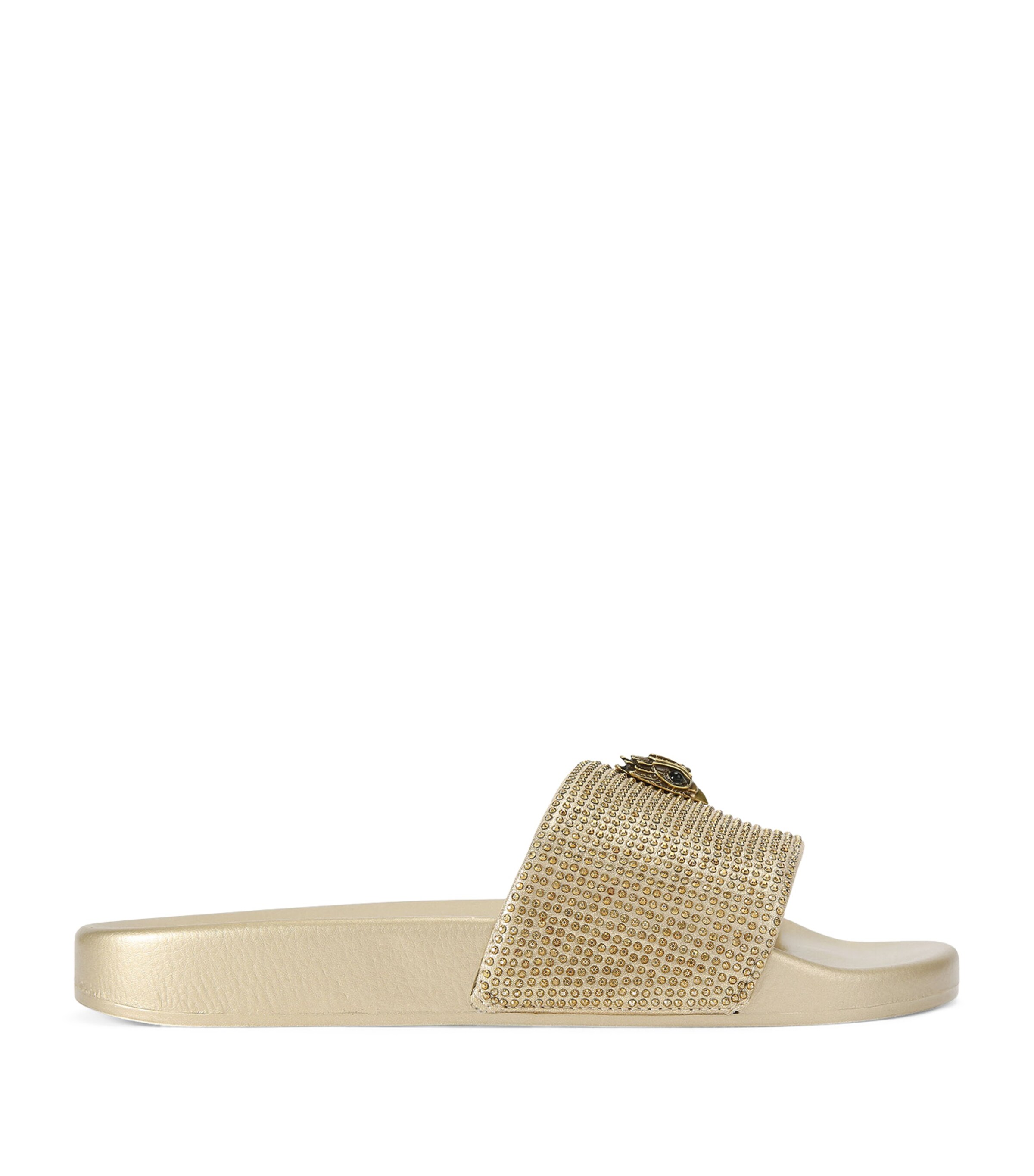 Kurt Geiger London Embellished Meena Eagle Slides | Women Shoes | Sandals | Sliders | Designers | Kurt Geiger London