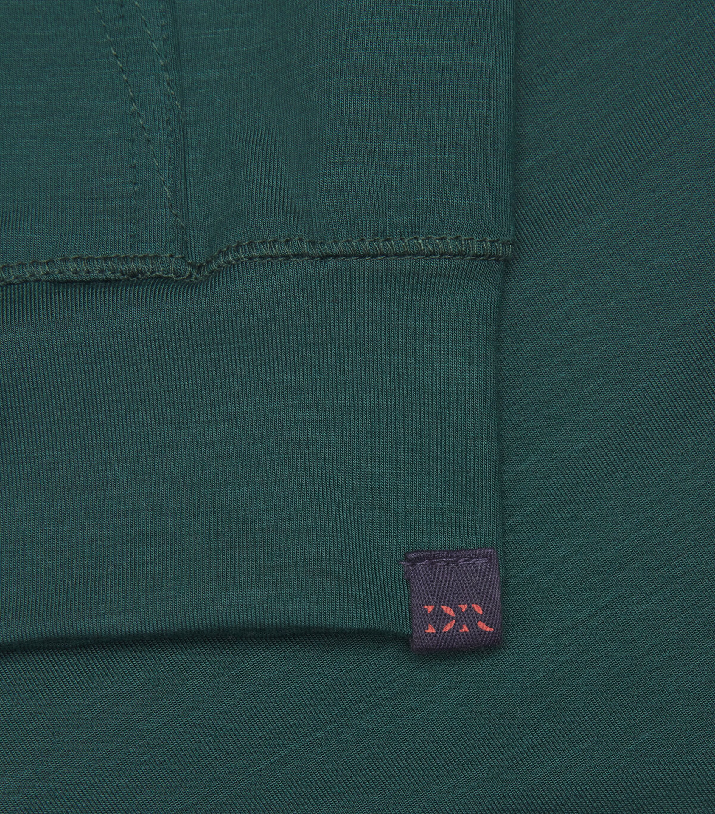 Derek Rose Mens Micro Modal Zipped Hoodie Green Image 5