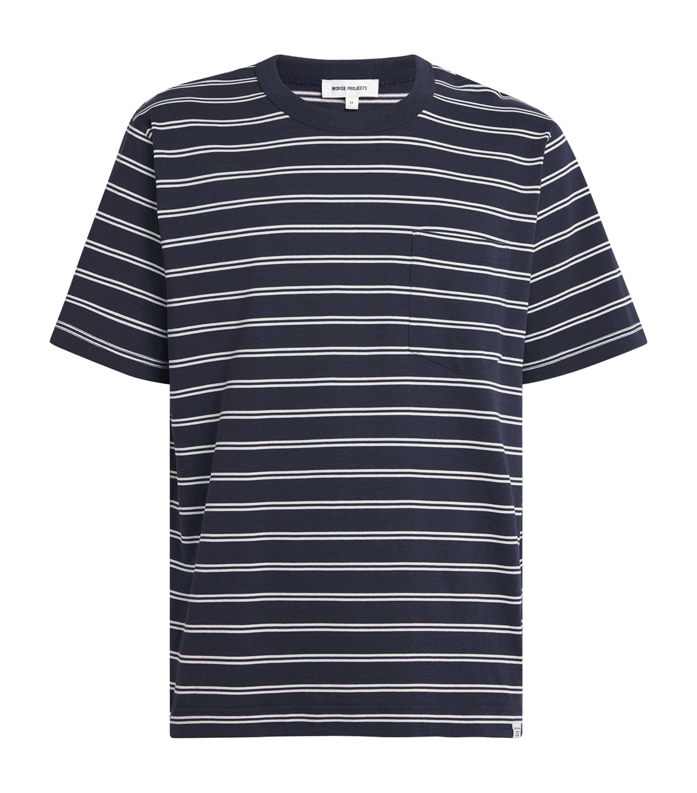 Norse Projects Holger Sailor Stripe T Shirt Navy In Blue