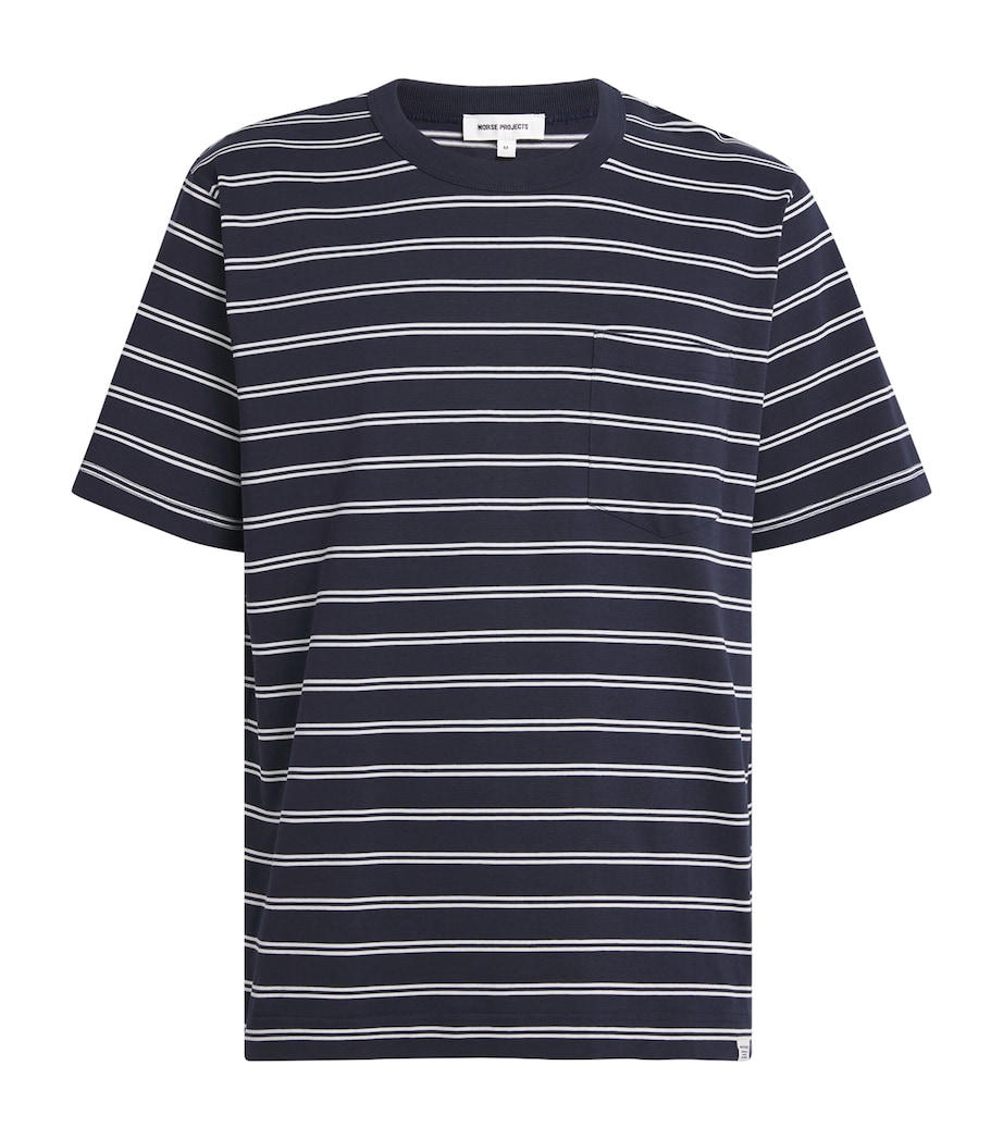 Cotton Stripe T-Shirt DARK NAVY Image 1