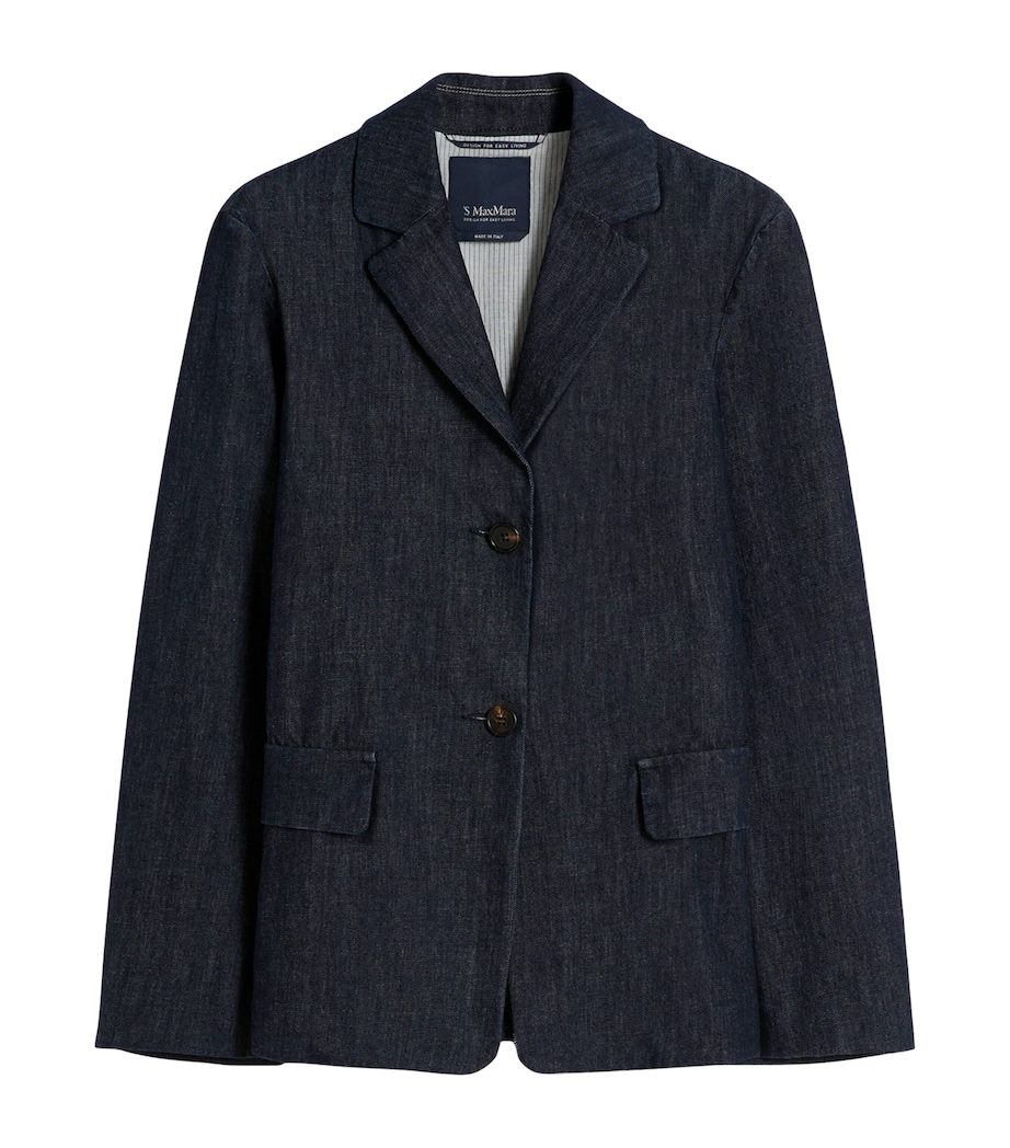 Denim Single-Breasted Blazer ULTRAMARINE Image 1