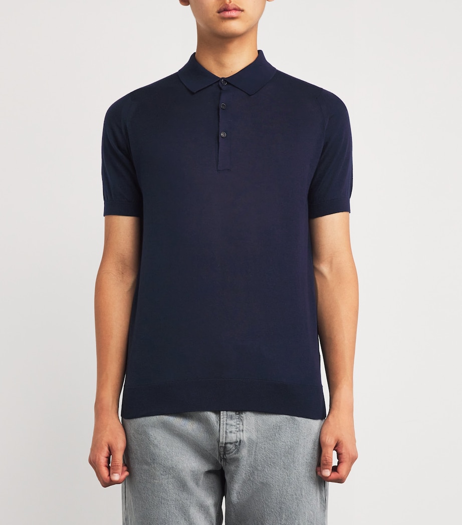 Cotton-Cashmere Elias Polo Shirt ECLIPSE Image 3