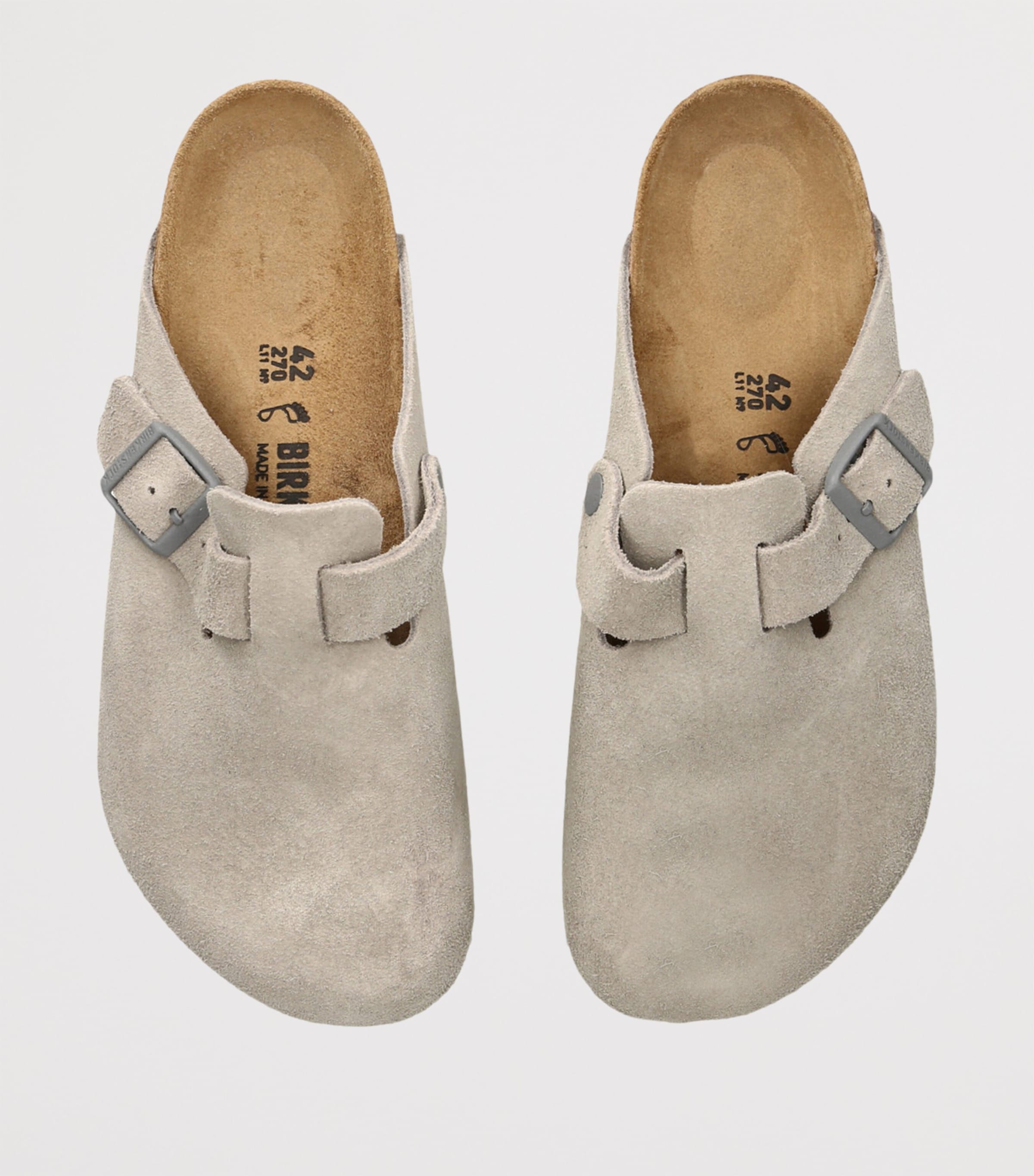 Suede Boston Clogs GREY Image 4