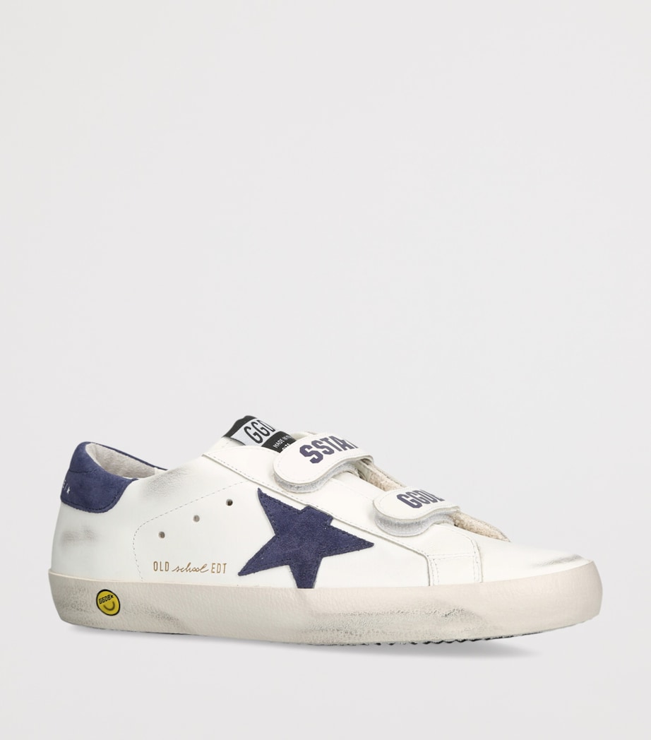 Leather Old School Sneakers WHITE/NAVY Image 3
