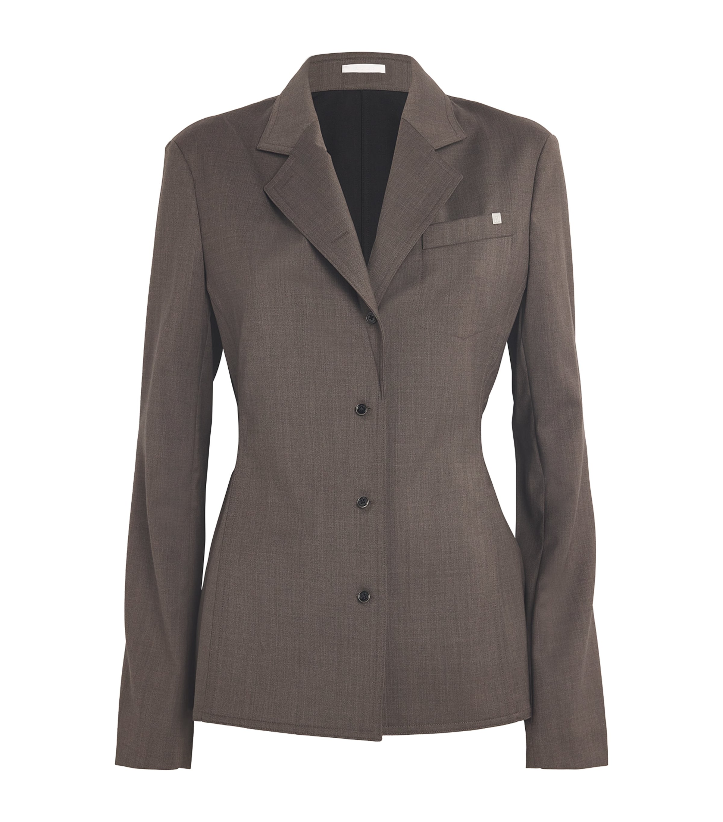 Helmut Lang Combo Suit Shirt In Brown