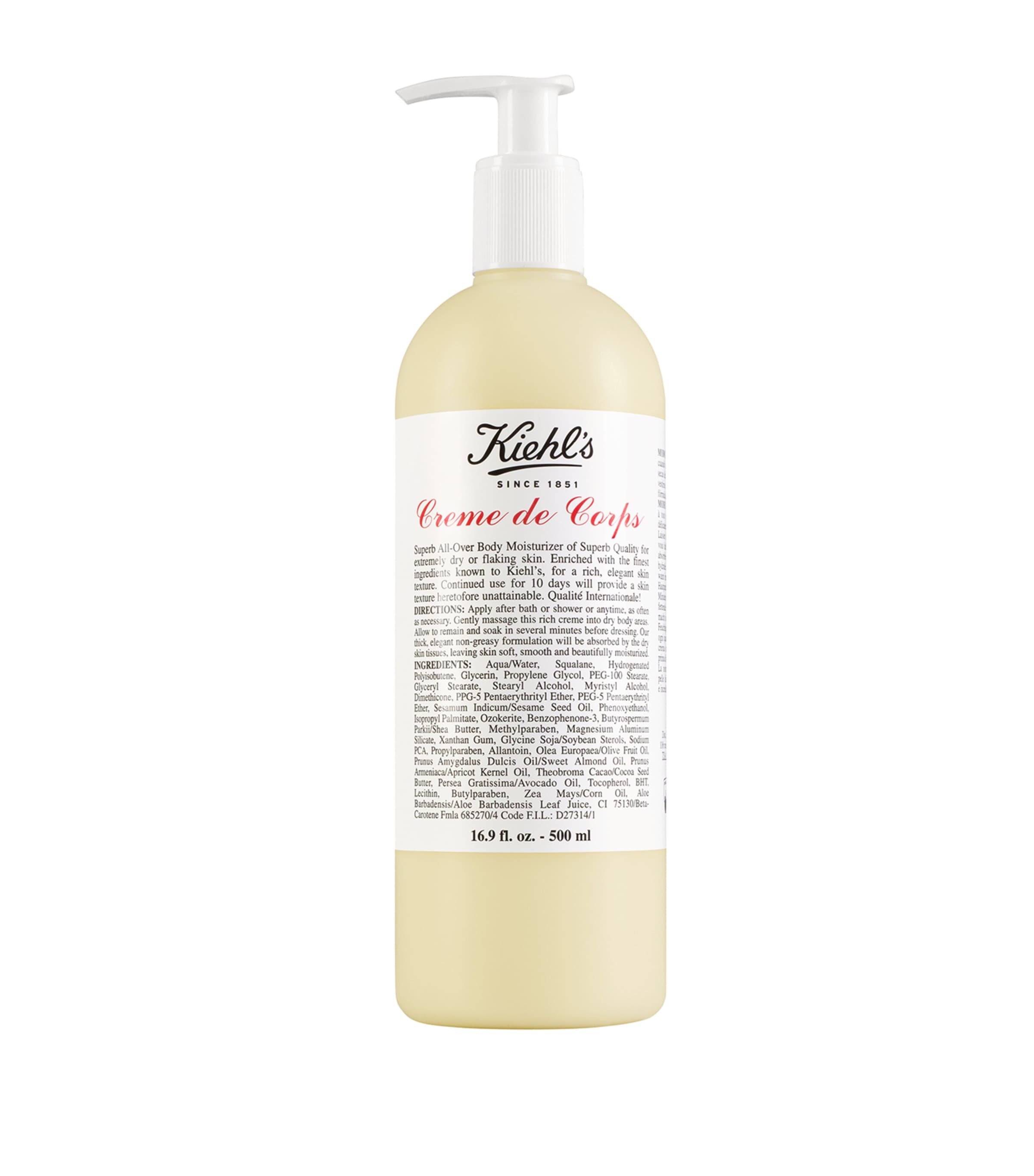 Kiehl's Since 1851 Ki Crème De Corps With Pump 500ml