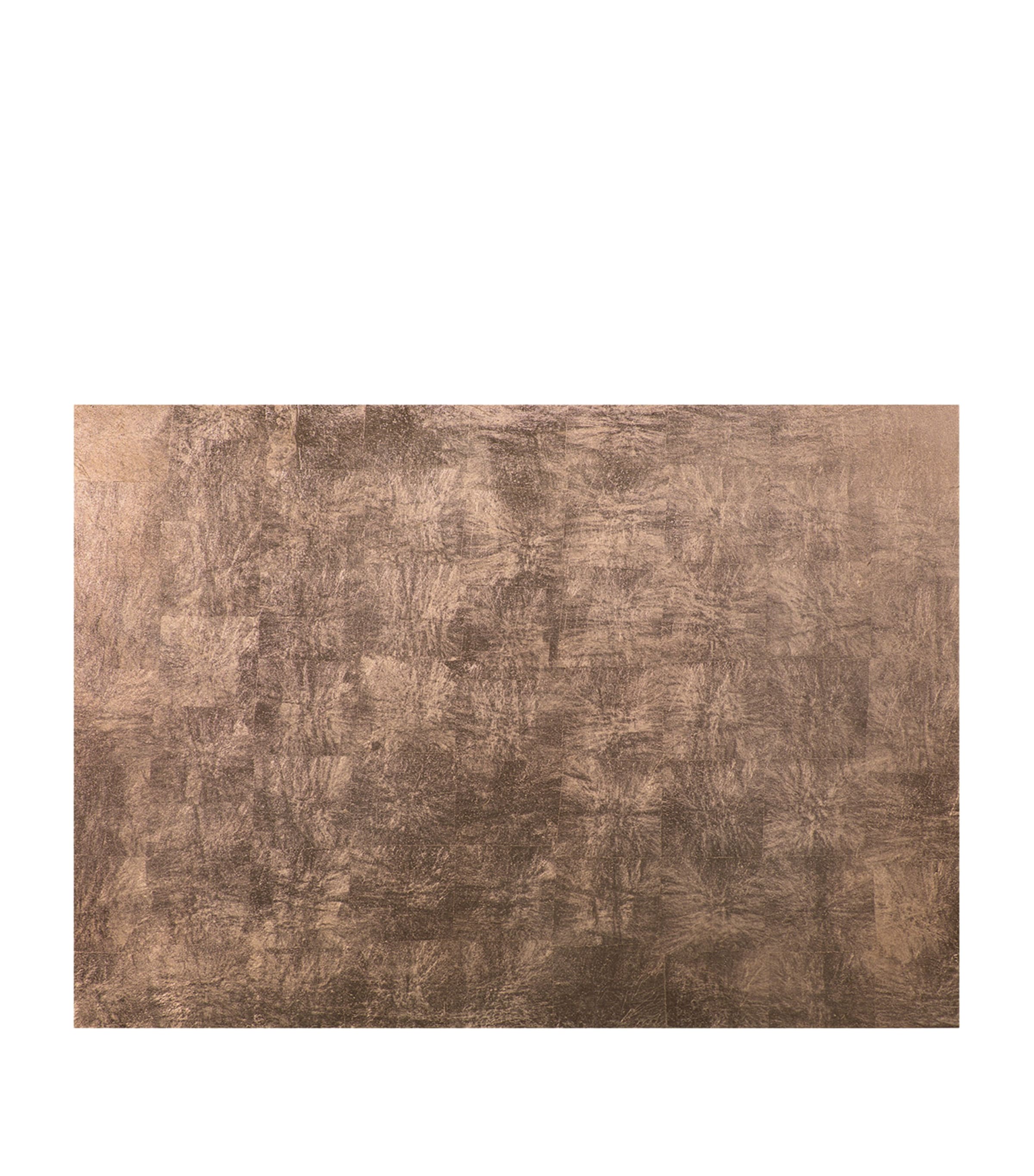 Posh Trading Company Silver Leaf Grand Placemat In Beige