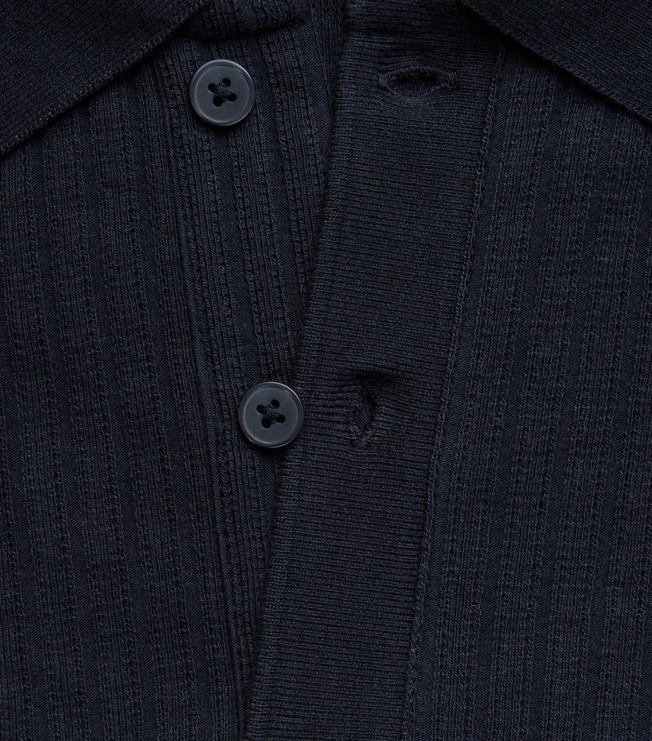 Samsøe Samsøe Mens Organic Cotton Rib-Kit Sajase Polo Shirt Salute Image 6