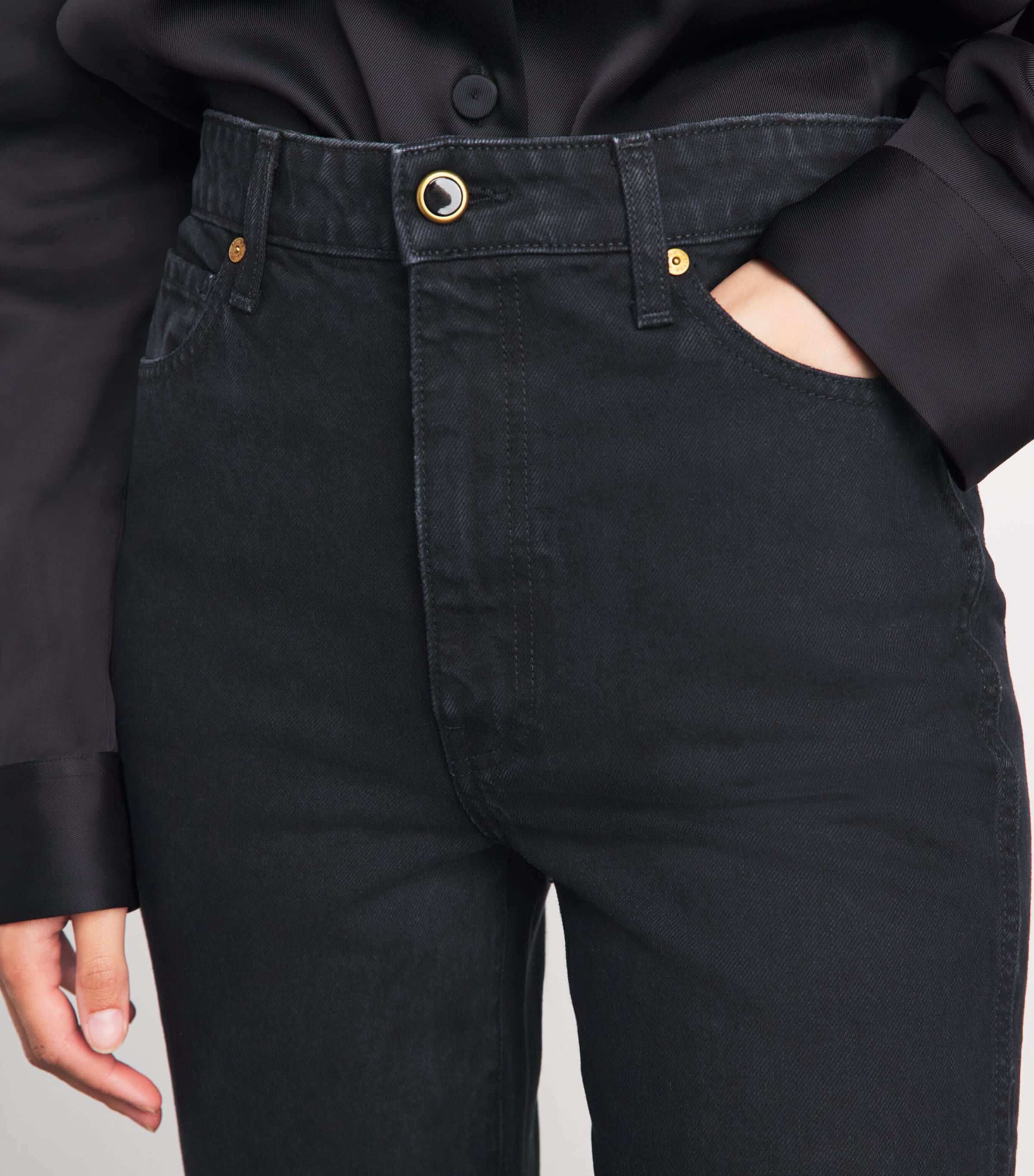 Khaite Womens Danielle High-Rise Jeans Prescott Image 3