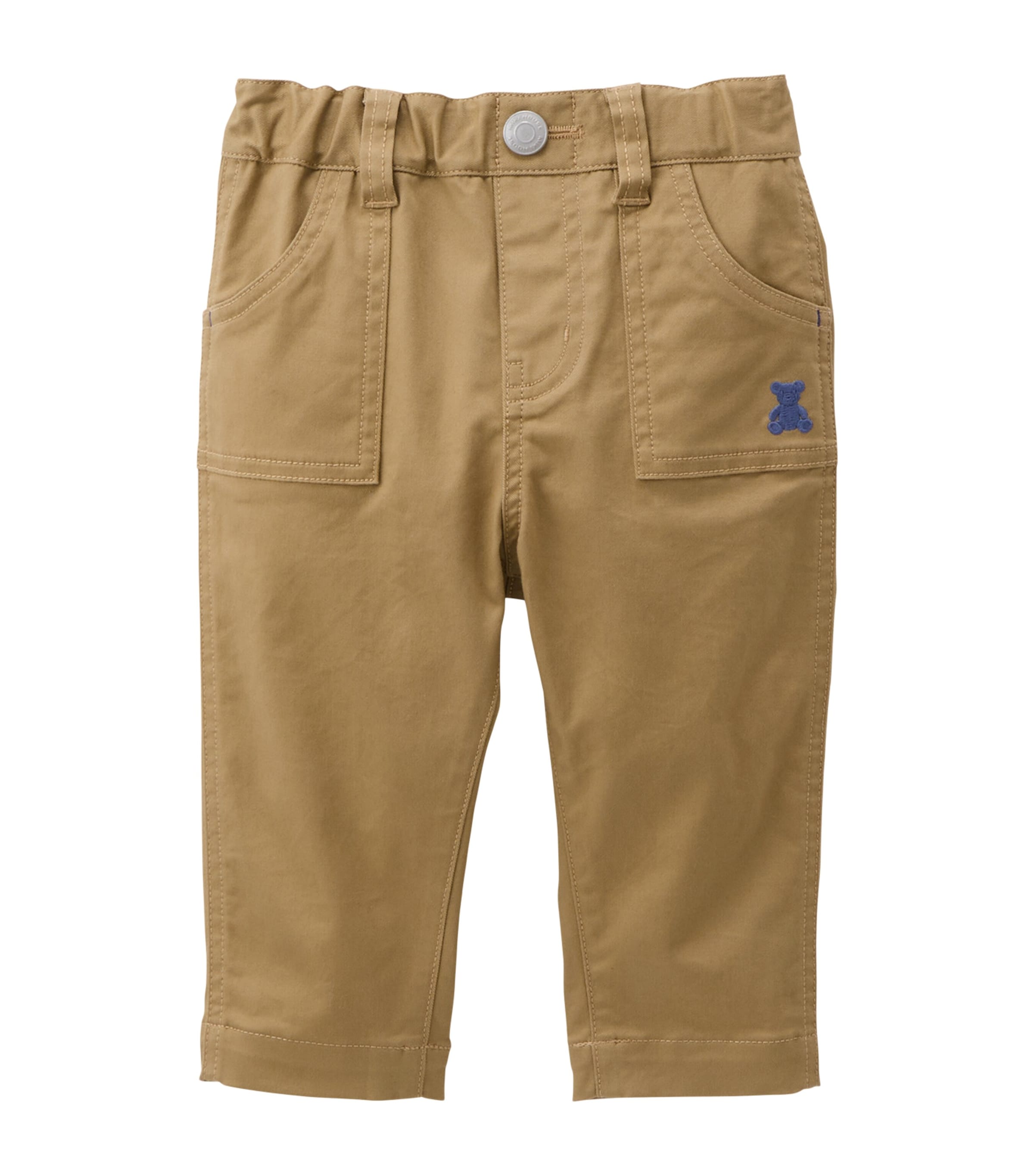 Miki House Stretch Cotton Trousers In Brown