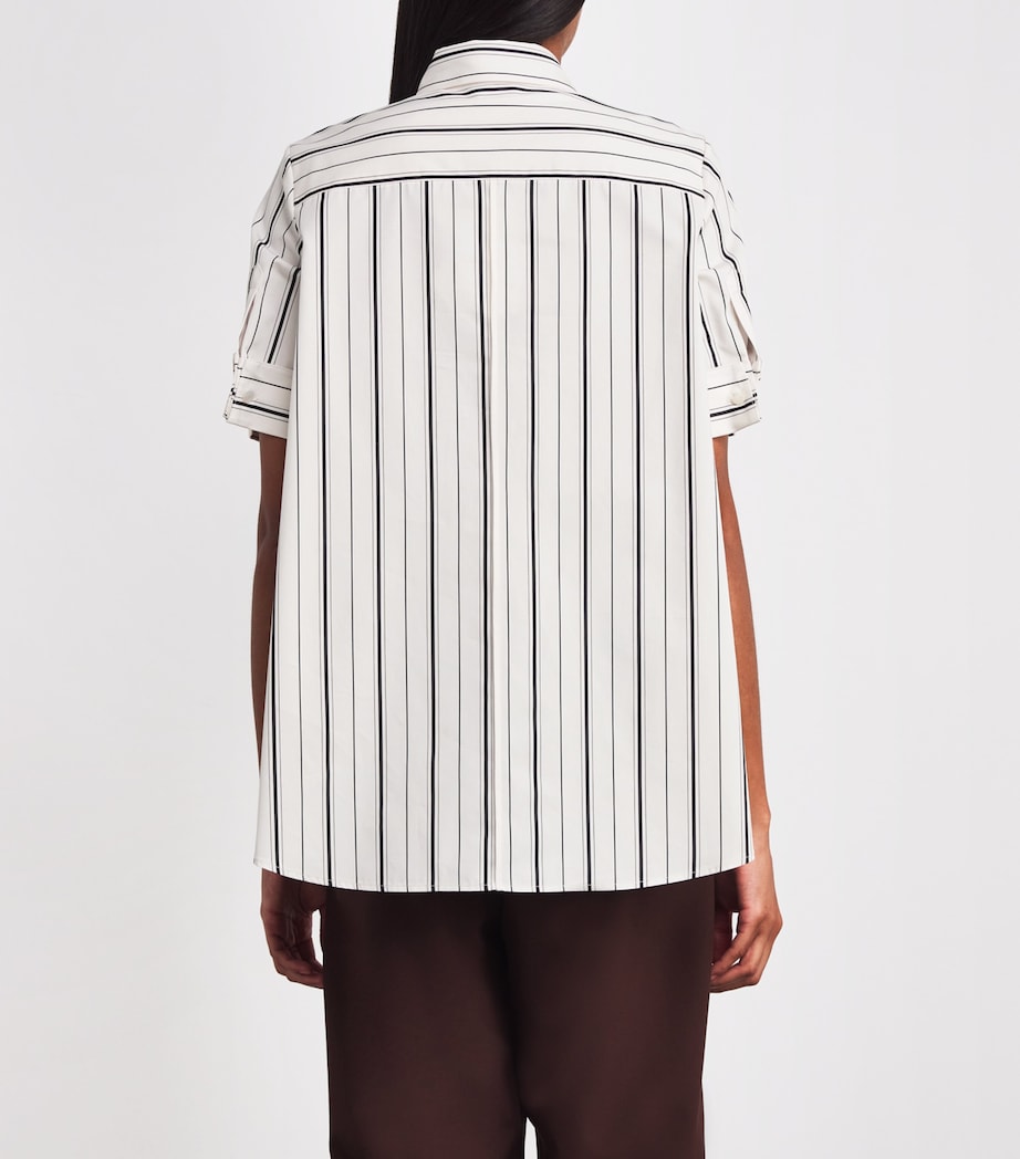Cotton Stripe Trapeze Shirt IVRYB IVORY/BLACK Image 4