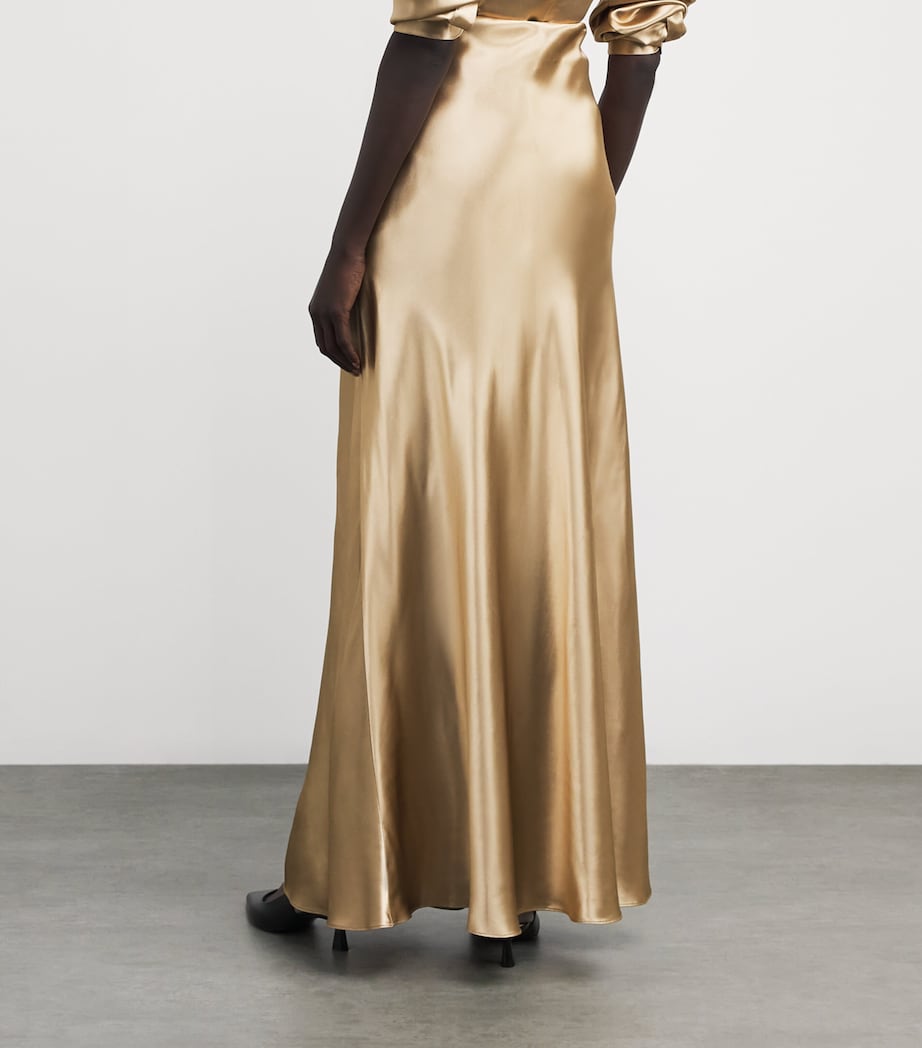 Satin Maxi Skirt NATURAL Image 4